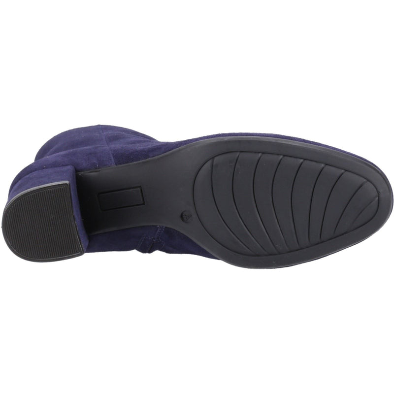 Hush Puppies Octavia Femmes Bottines À Talons En Daim Bleu Marine