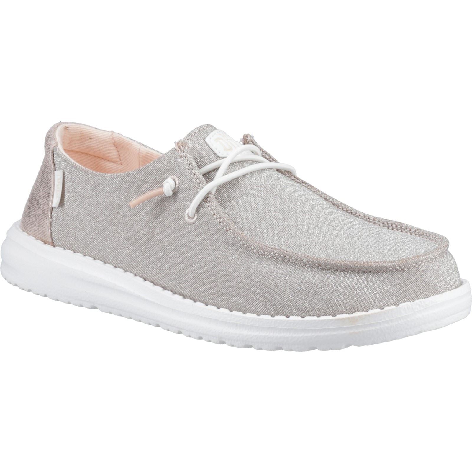 HEYDUDE Wendy Metallic Sparkle Mocassins En Synthétique Pour Femmes Couleur Or Rose