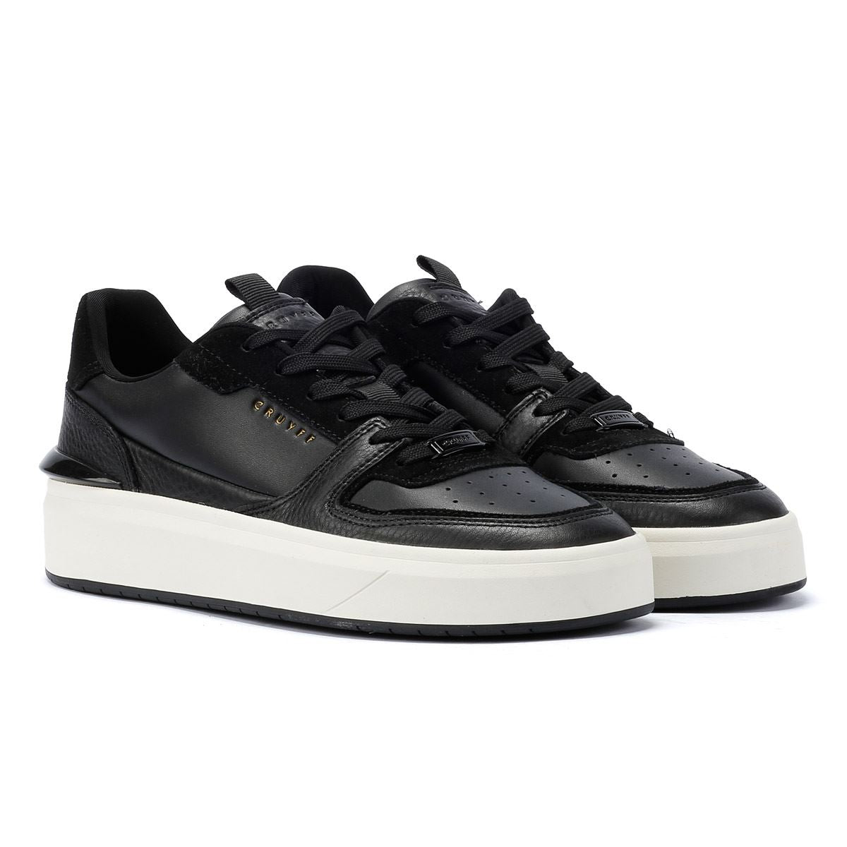 Cruyff Surefire Tennis Baskets noires en cuir pour hommes