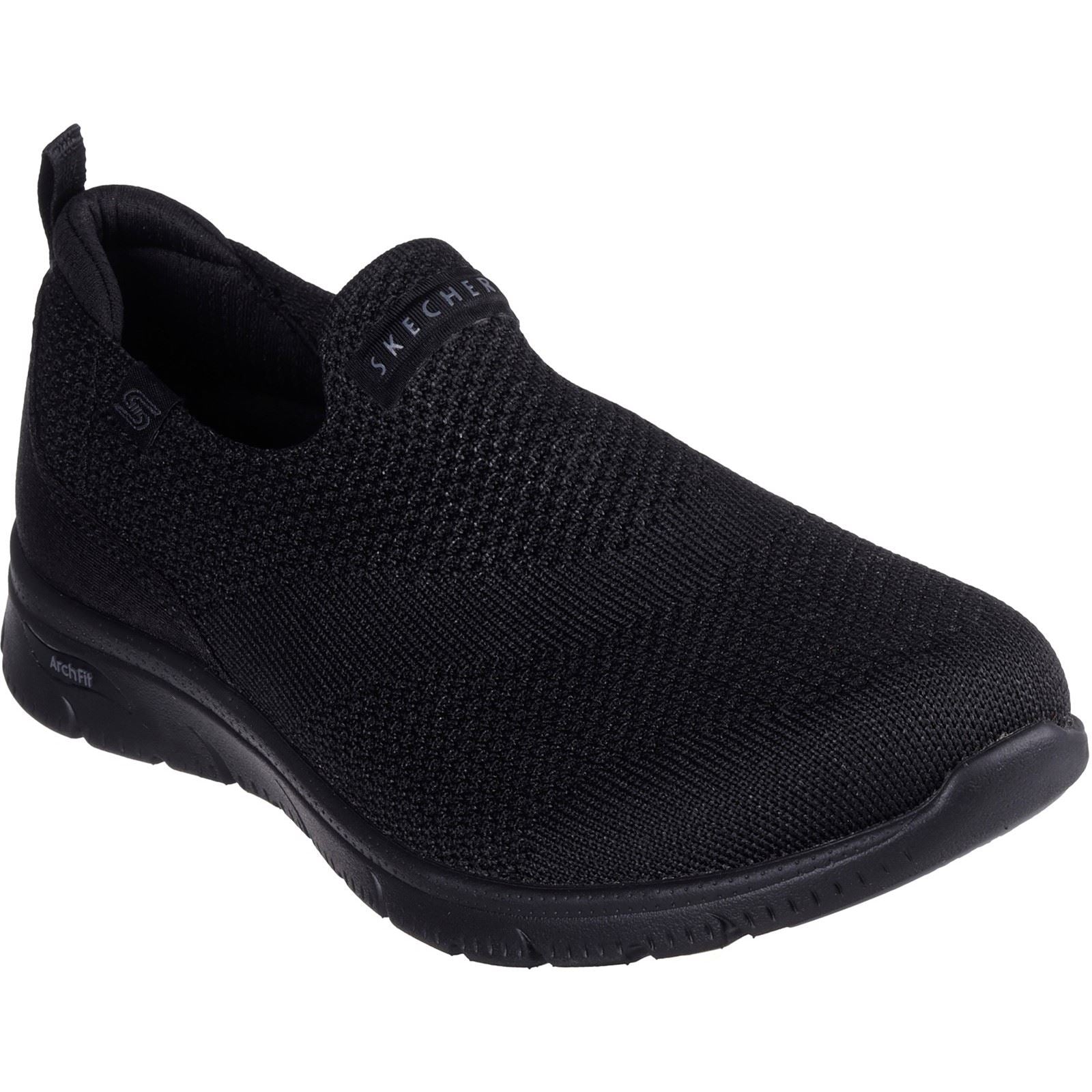 Skechers Arch Fit Refine 2.0 Cascade Baskets Noires Pour Femmes En Toile