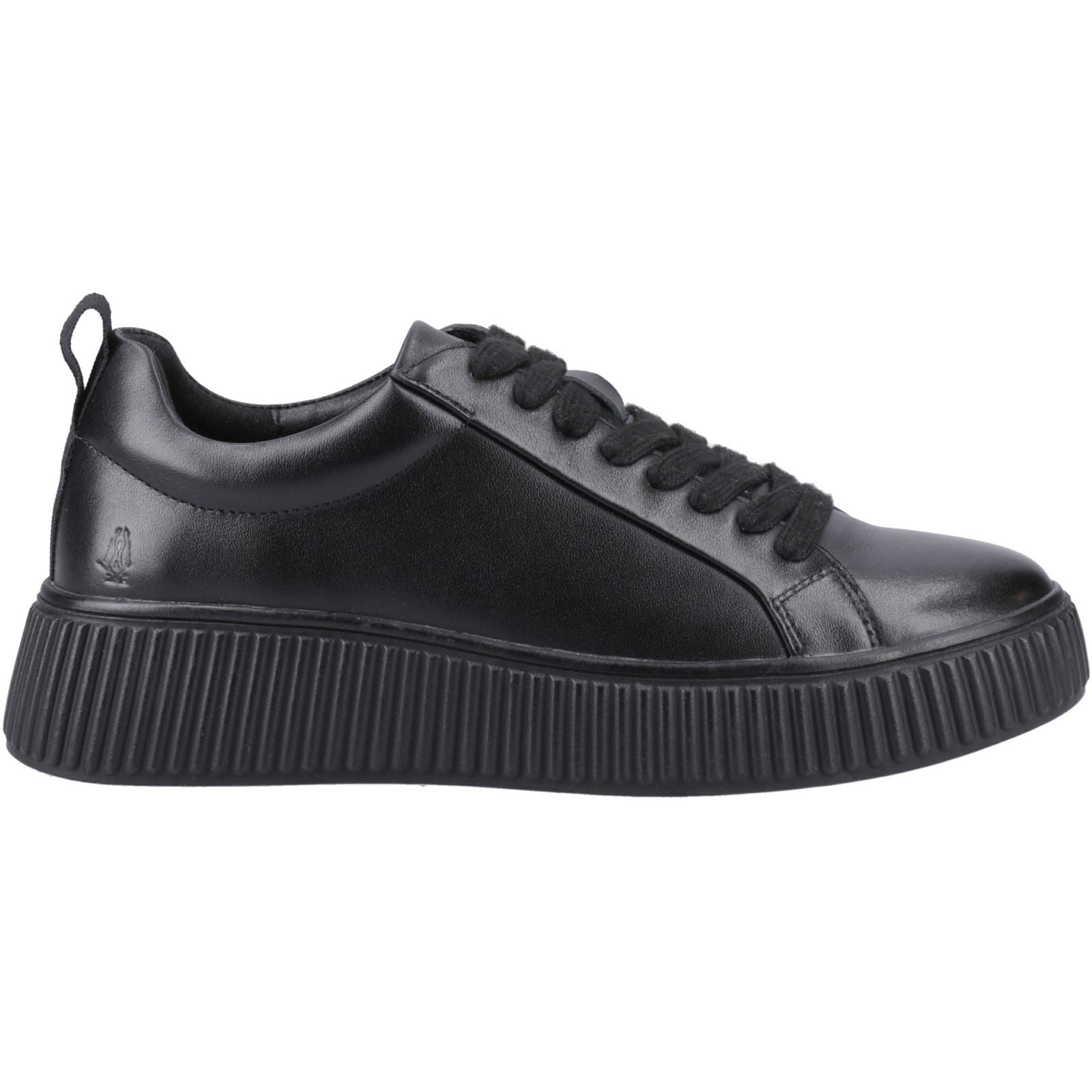 Hush Puppies Harlow Chaussures De Sport Pour Femmes En Cuir Noir/noir