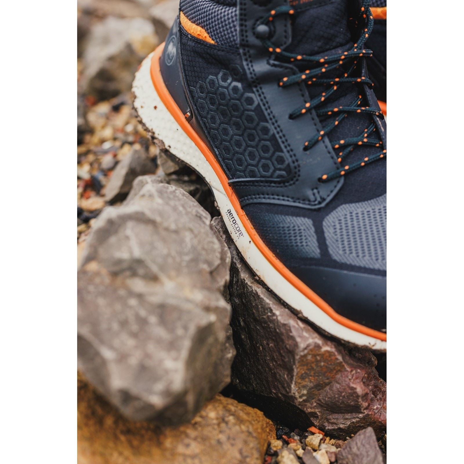 Timberland Pro Bottes De Sécurité Reaxion Mid Synthétiques Noires/Oranges