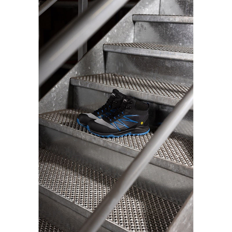 Skechers Workwear Puxal Firmle Bottes De Sécurité En Cuir Pour Hommes Noires/Bleues