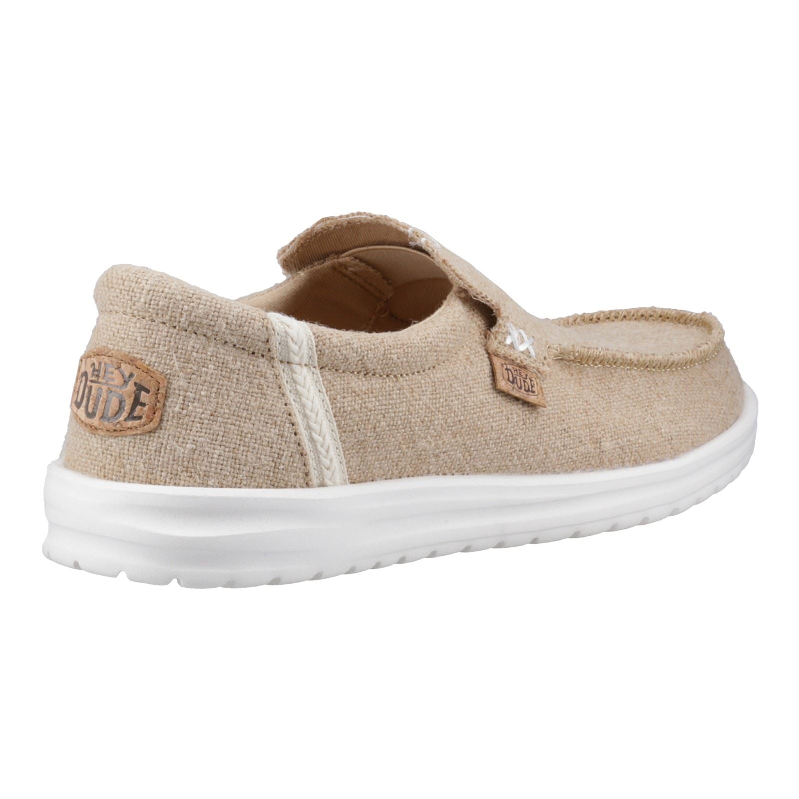 HEYDUDE Mikka Jute Chaussures Mocassins Pour Hommes En Lin Couleur Crème Irlandaise
