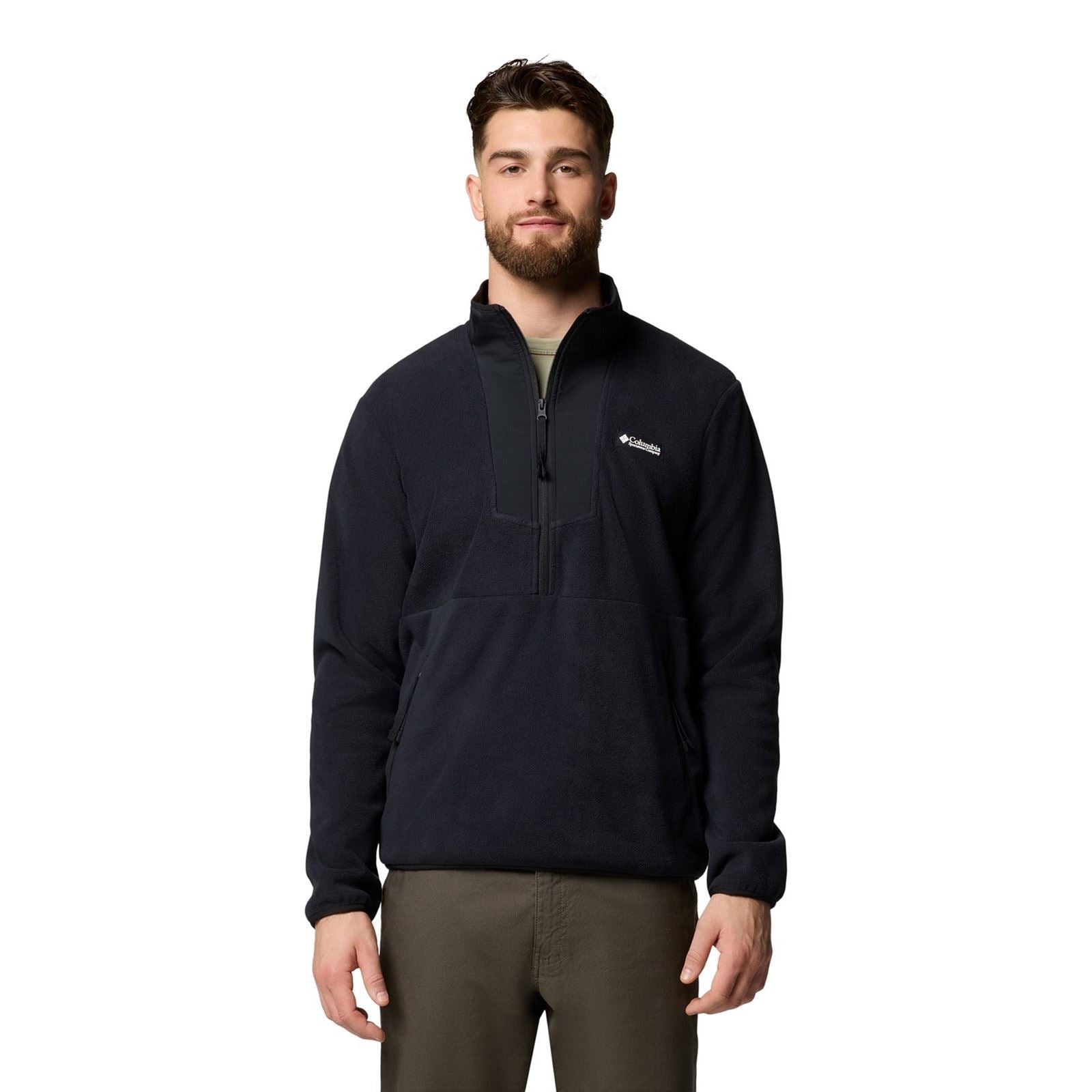 Columbia Sequoia Grove Half Zip Fleece Pulls À Col Zippé Noir En Polyester Pour Homme