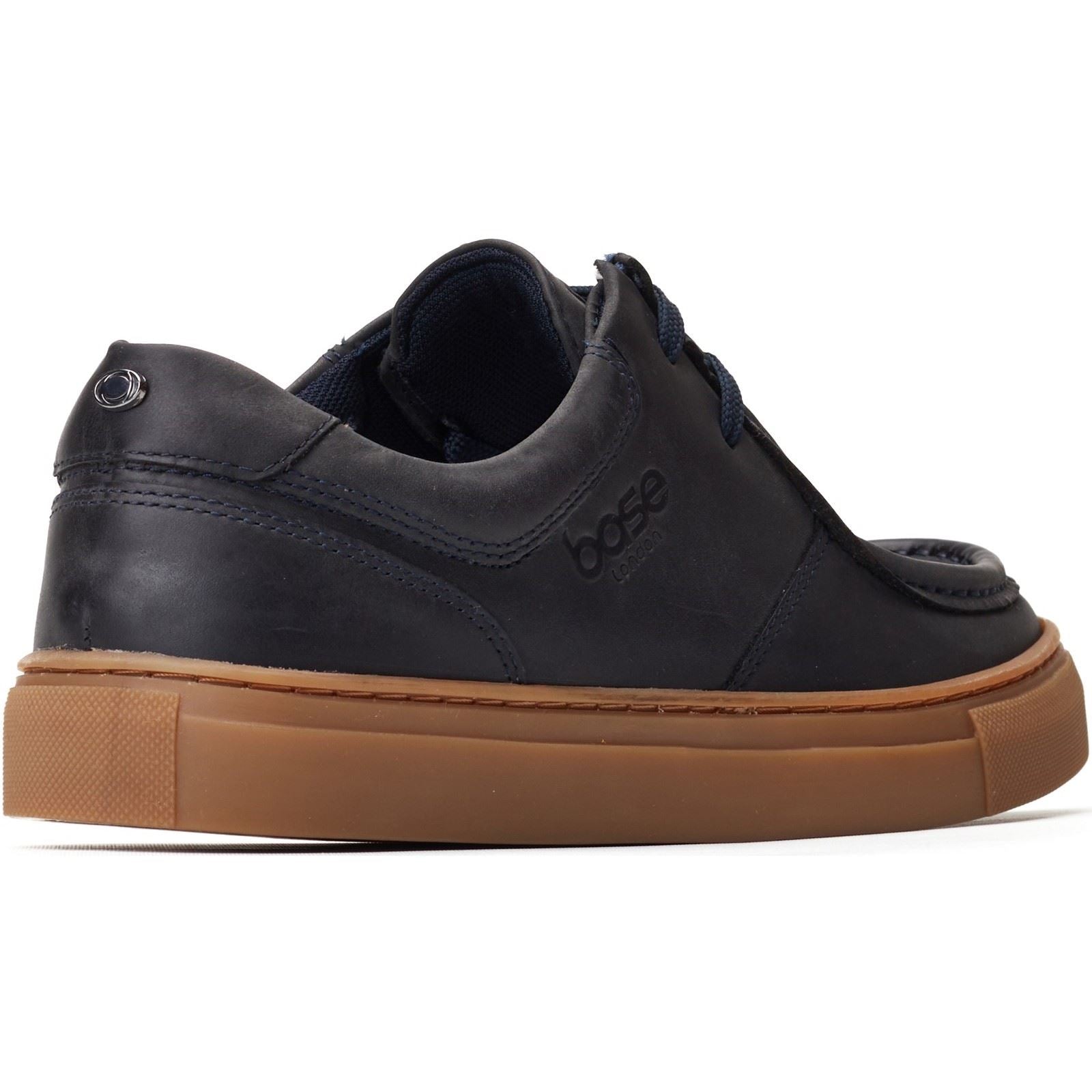 Base London Dalston Chaussures En Cuir Pour Hommes Mocassins Navy
