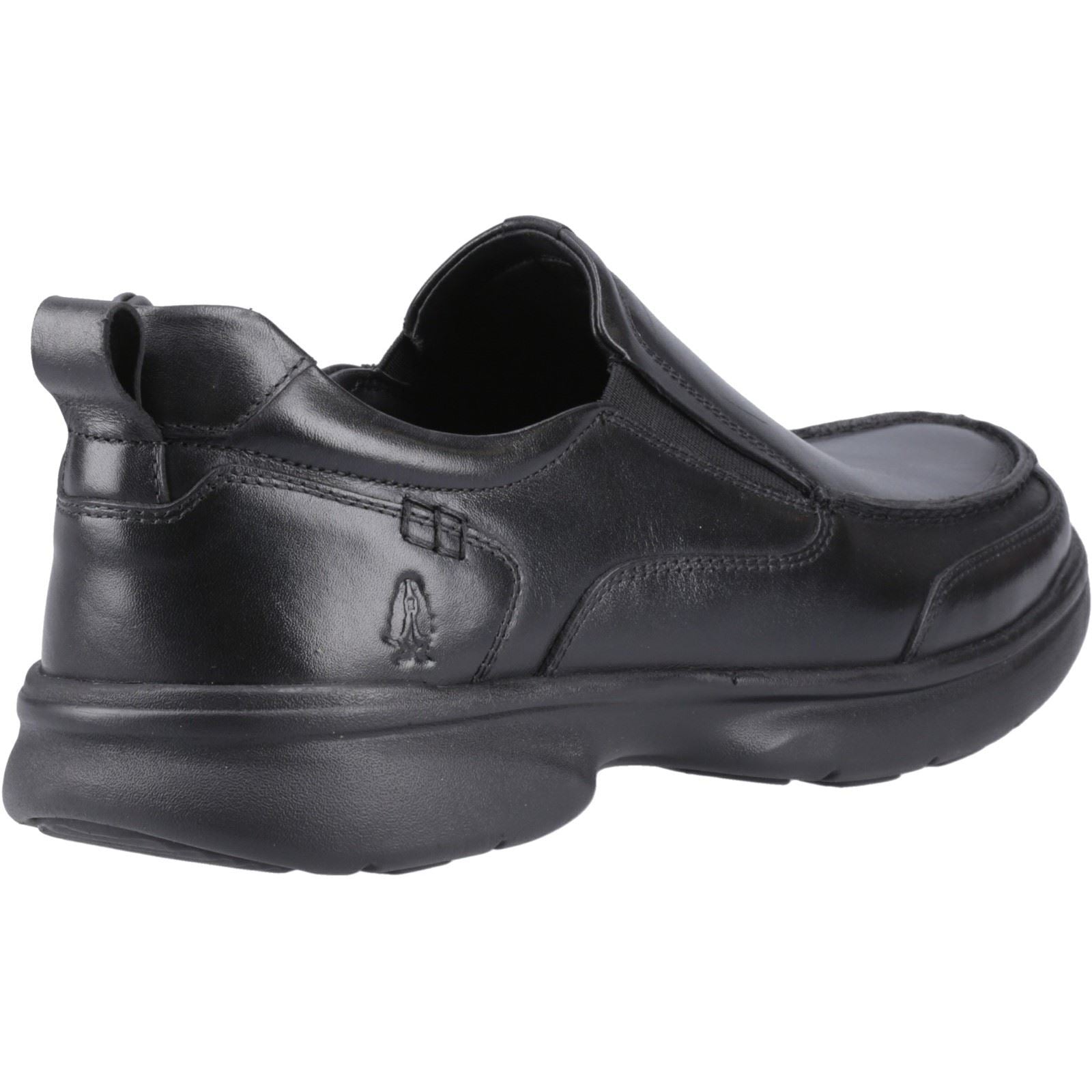 Hush Puppies Harold Chaussures Mocassins Noires Pour Hommes En Cuir