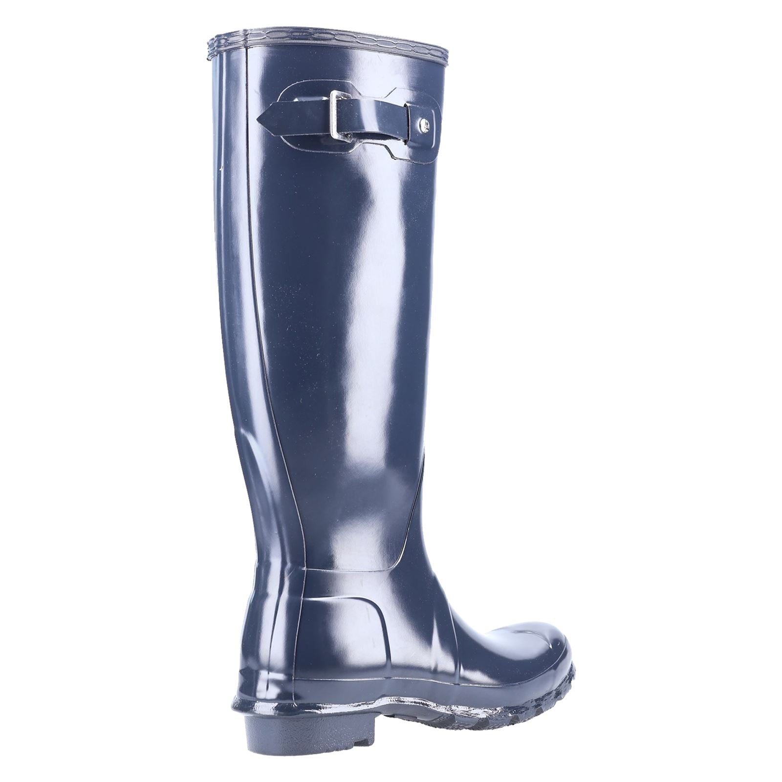 Hunter Original Tall Gloss Bottes En Caoutchouc Bleu Marine Pour Femme