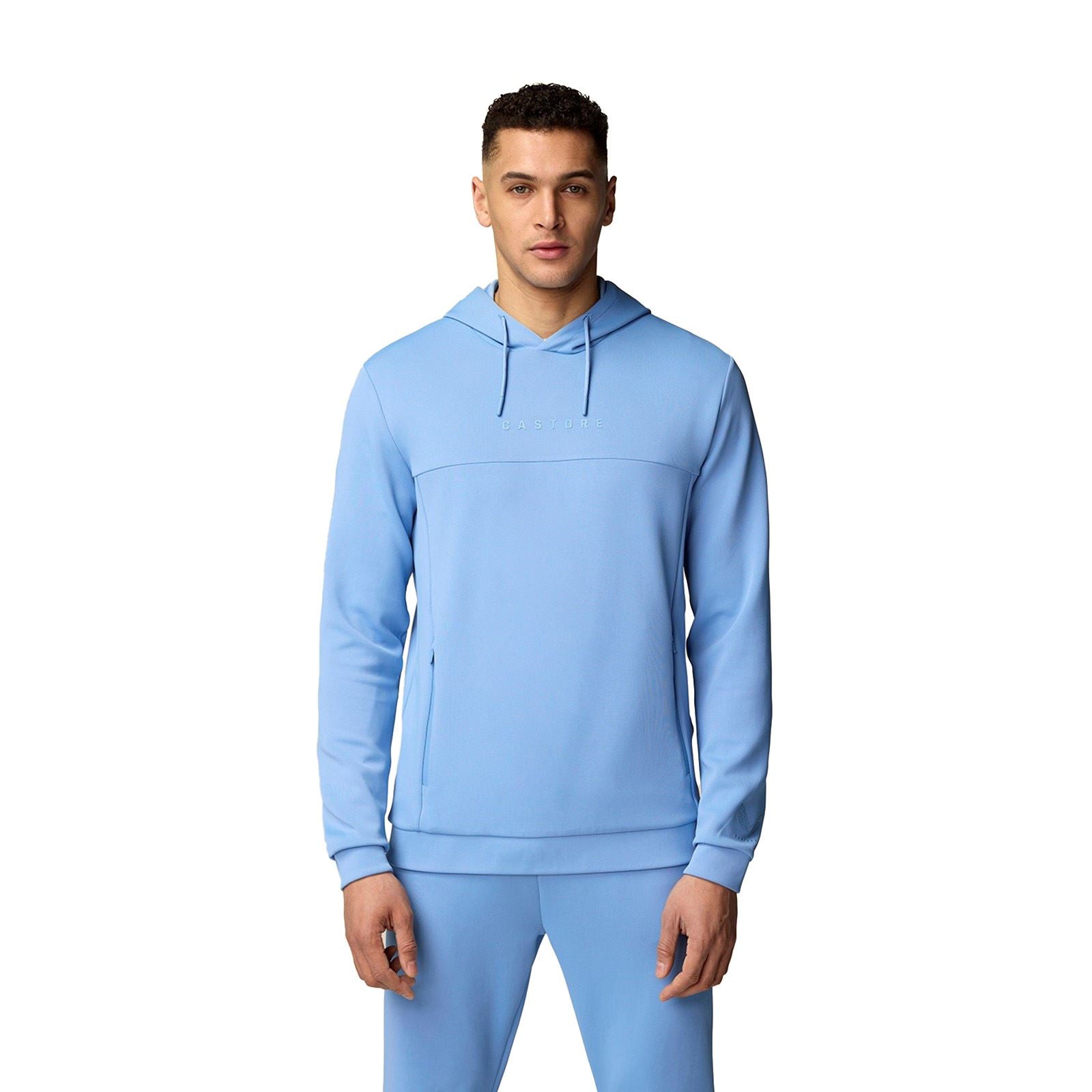 Castore Scuba Hoody Hoodies Bleus En Polyester Pour Hommes