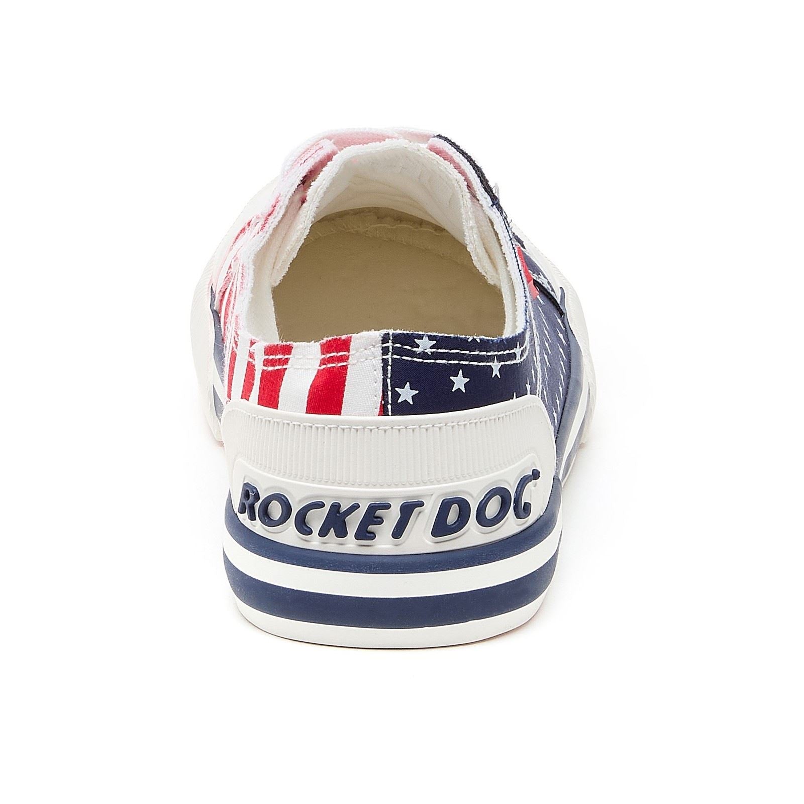 Rocket Dog Jazzin Spangle Chaussures De Sport En Coton Pour Femmes Rouge/Marine
