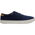 TOMS Carlo Baskets En Toile Bleu Marine Pour Homme En Jute De Style Patrimonial