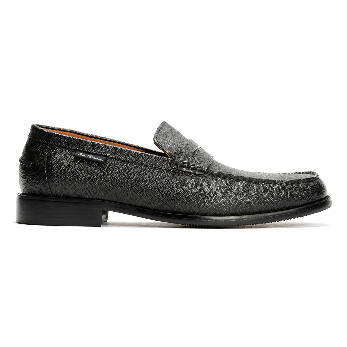 Ben Sherman Hester Mocassins Noirs En Cuir Pour Hommes