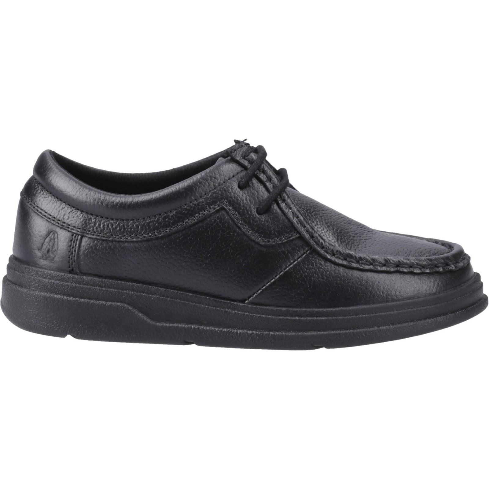 Hush Puppies Ronan Mocc Chaussures De Mocassins Noirs Pour Garçons En Cuir