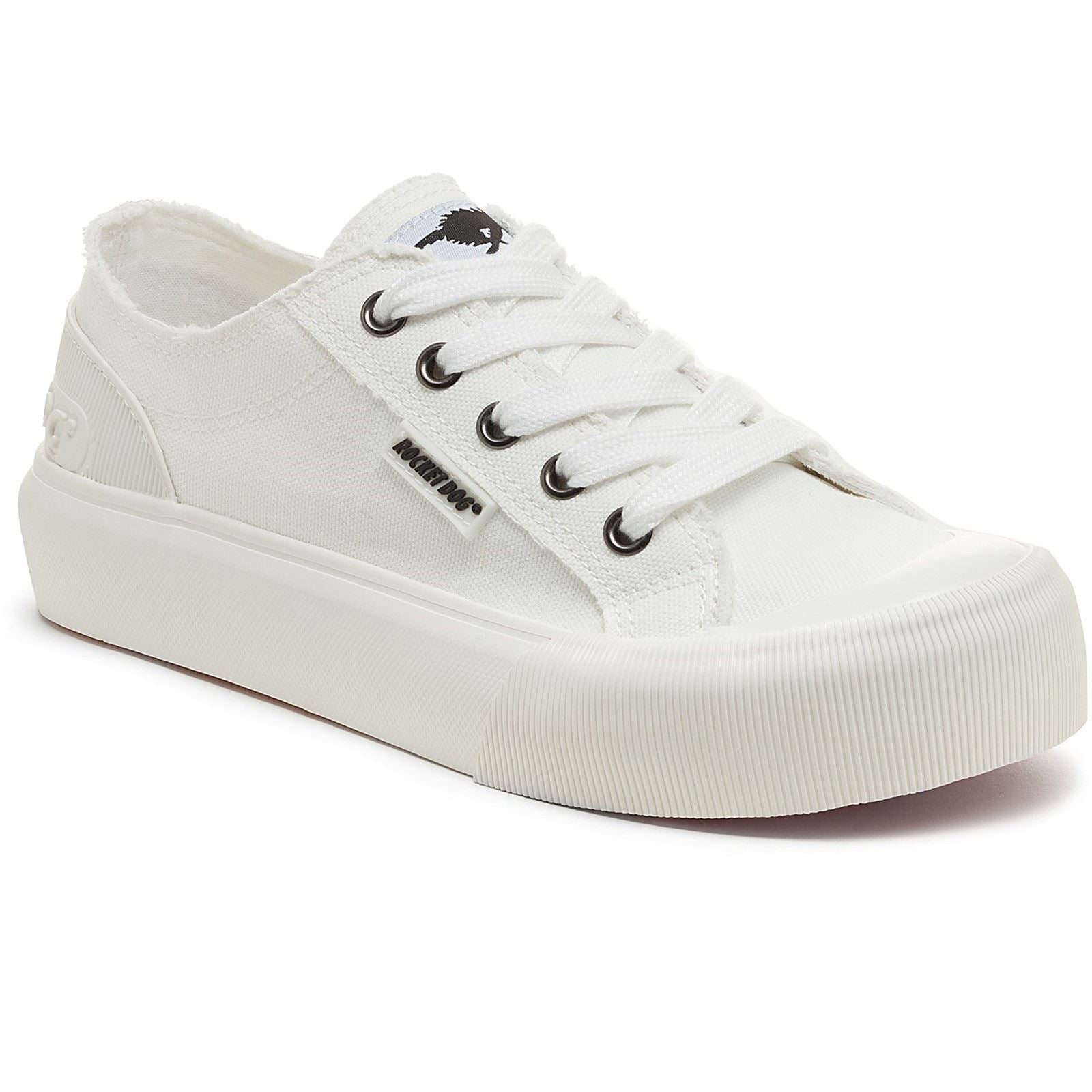 Rocket Dog Jazzin Plus 12A Sneakers Blancs En Coton Pour Femmes