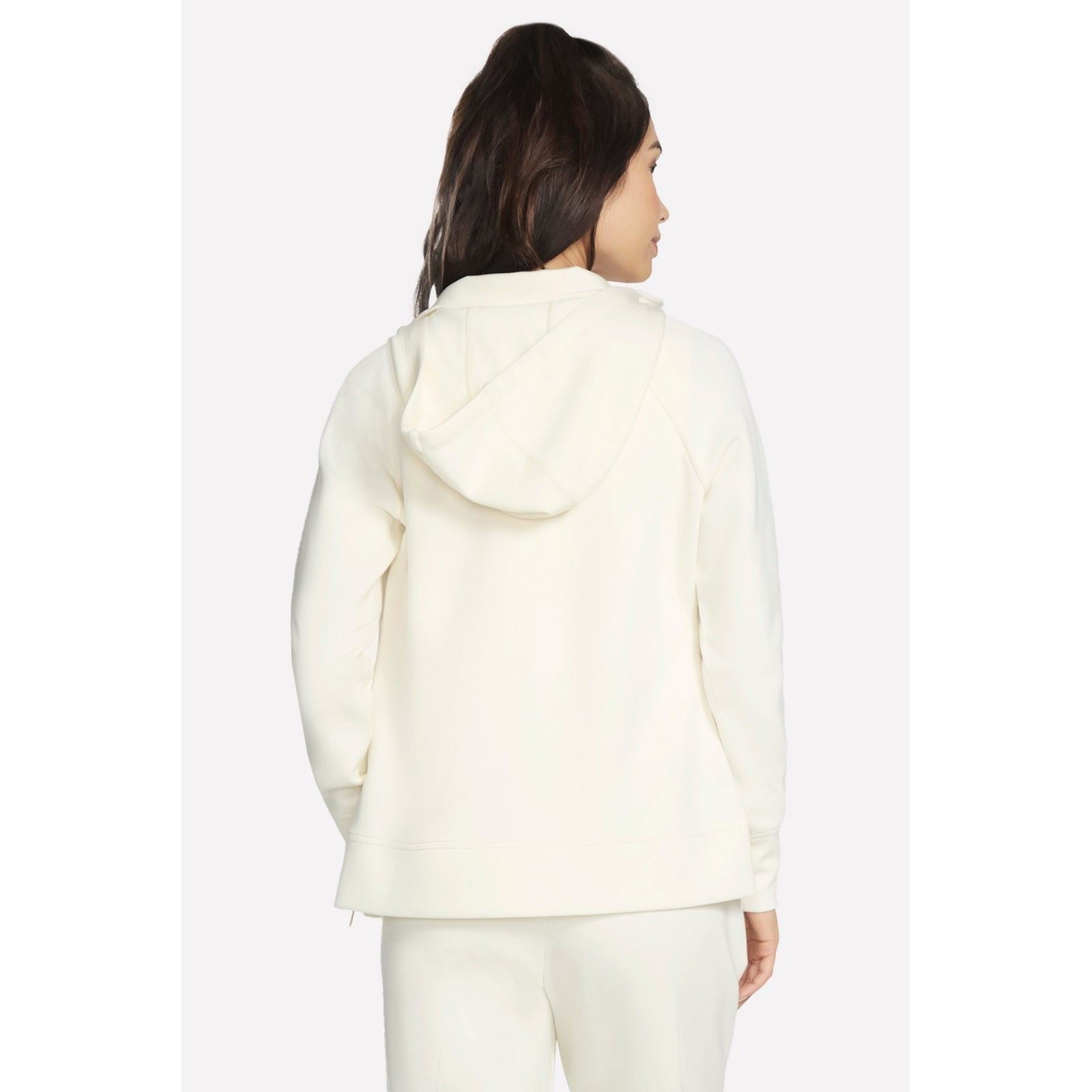 Skechers Performance Skechluxe Elevate Hooded Jacket Veste Blanche Cassée Pour Femmes