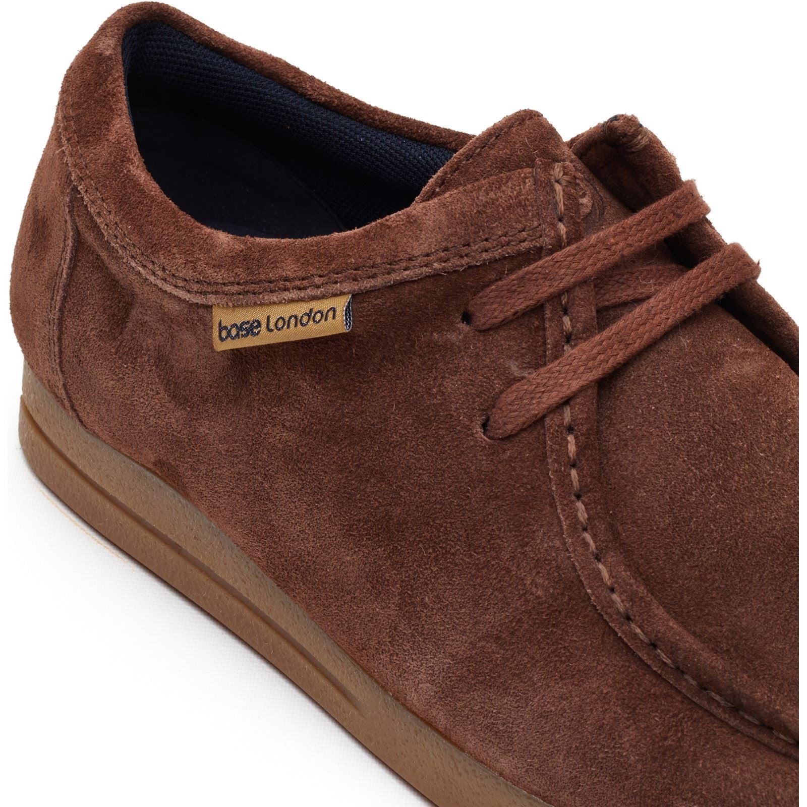 Base London Koko Lace Up Chaussons En Cuir Pour Hommes Marron