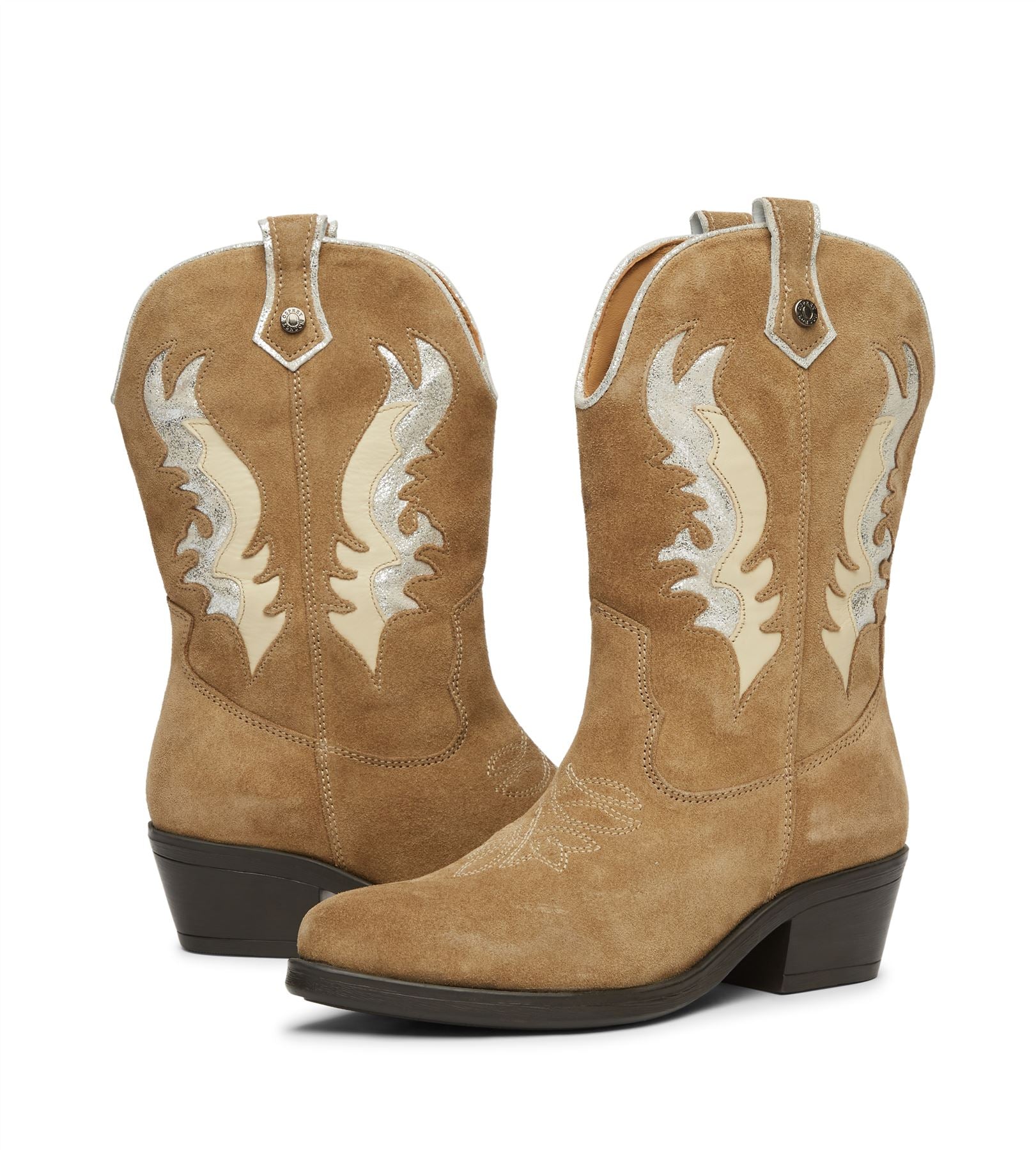 Osprey London The Louisville Bottes Beiges Pour Femmes En Suède