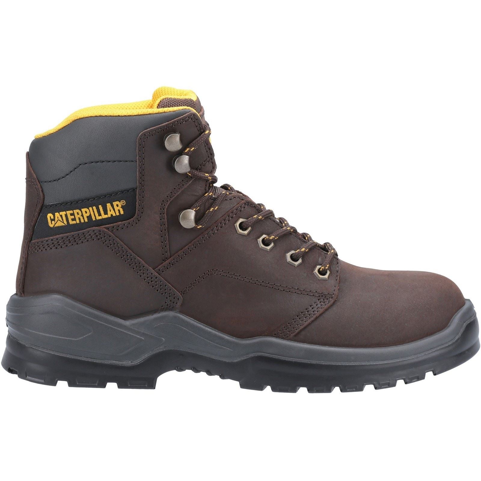 Caterpillar Bottes De Sécurité En Cuir Marron Striver