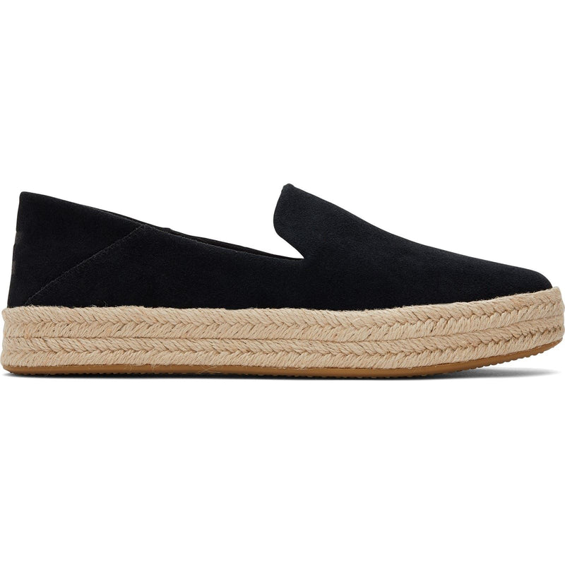 TOMS Carolina 100% Vache Espadrilles Noires Pour Femmes