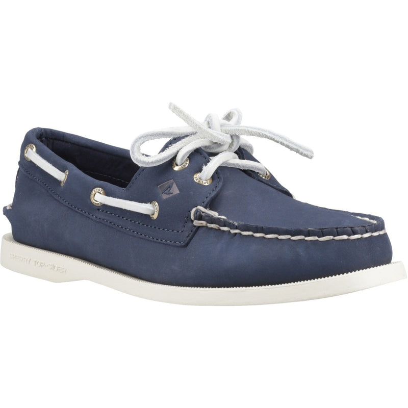 Sperry Authentic 2 Eye Chaussures Bateau En Cuir Pour Femmes En Bleu Marine