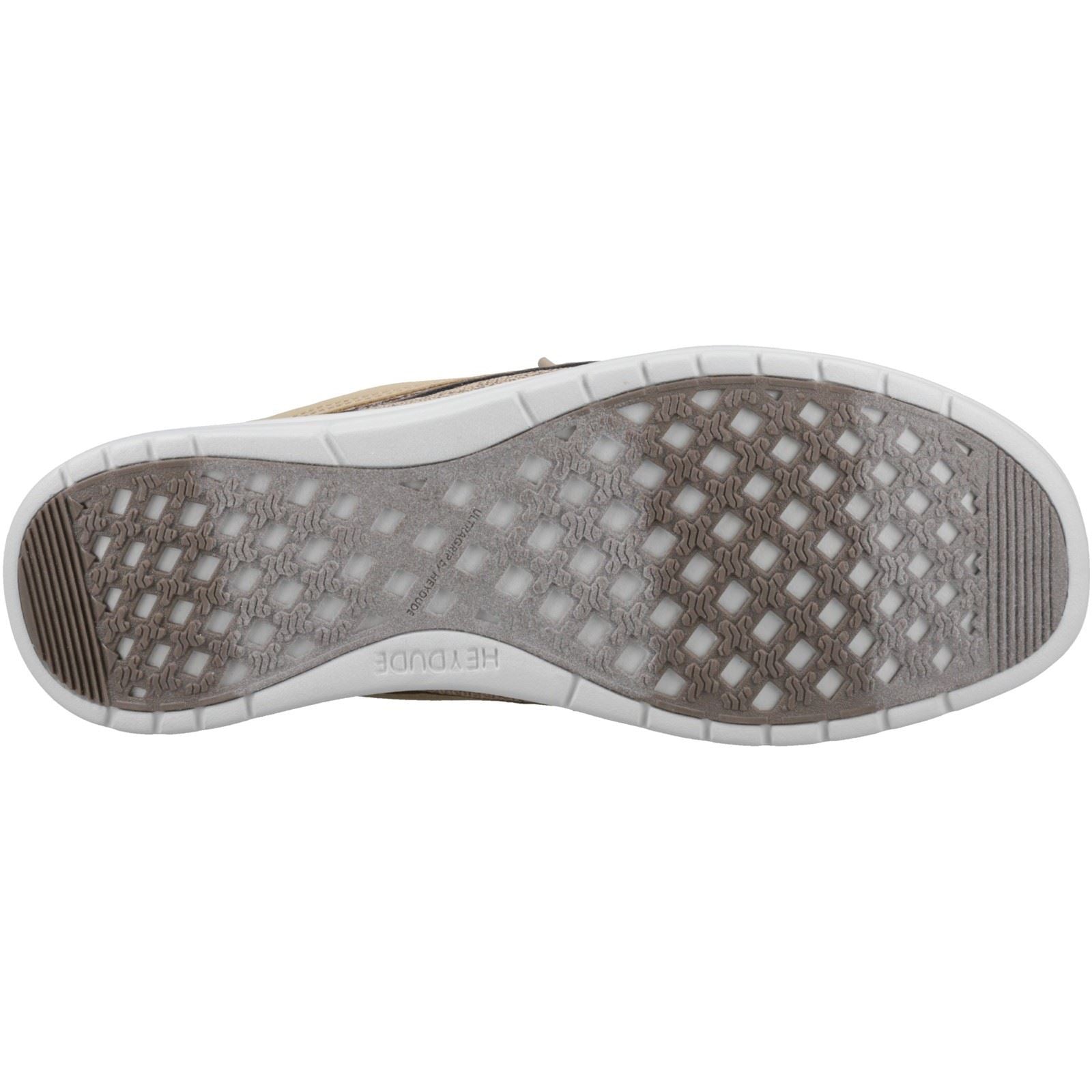 HEYDUDE Welsh Grip Classic Mesh Mocassins Bateau Marron En Mélange De Coton Pour Hommes