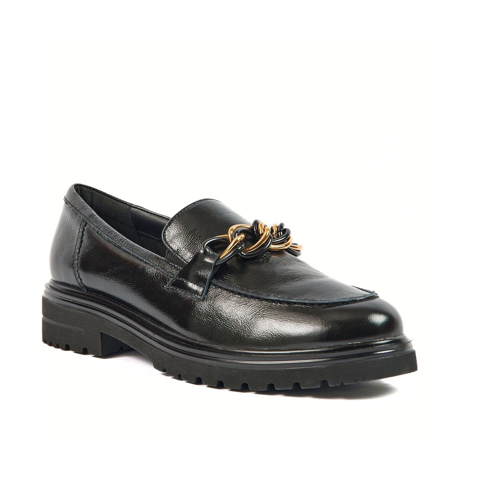 Pod Tate Mocassins Noirs Pour Femmes En Simili Cuir
