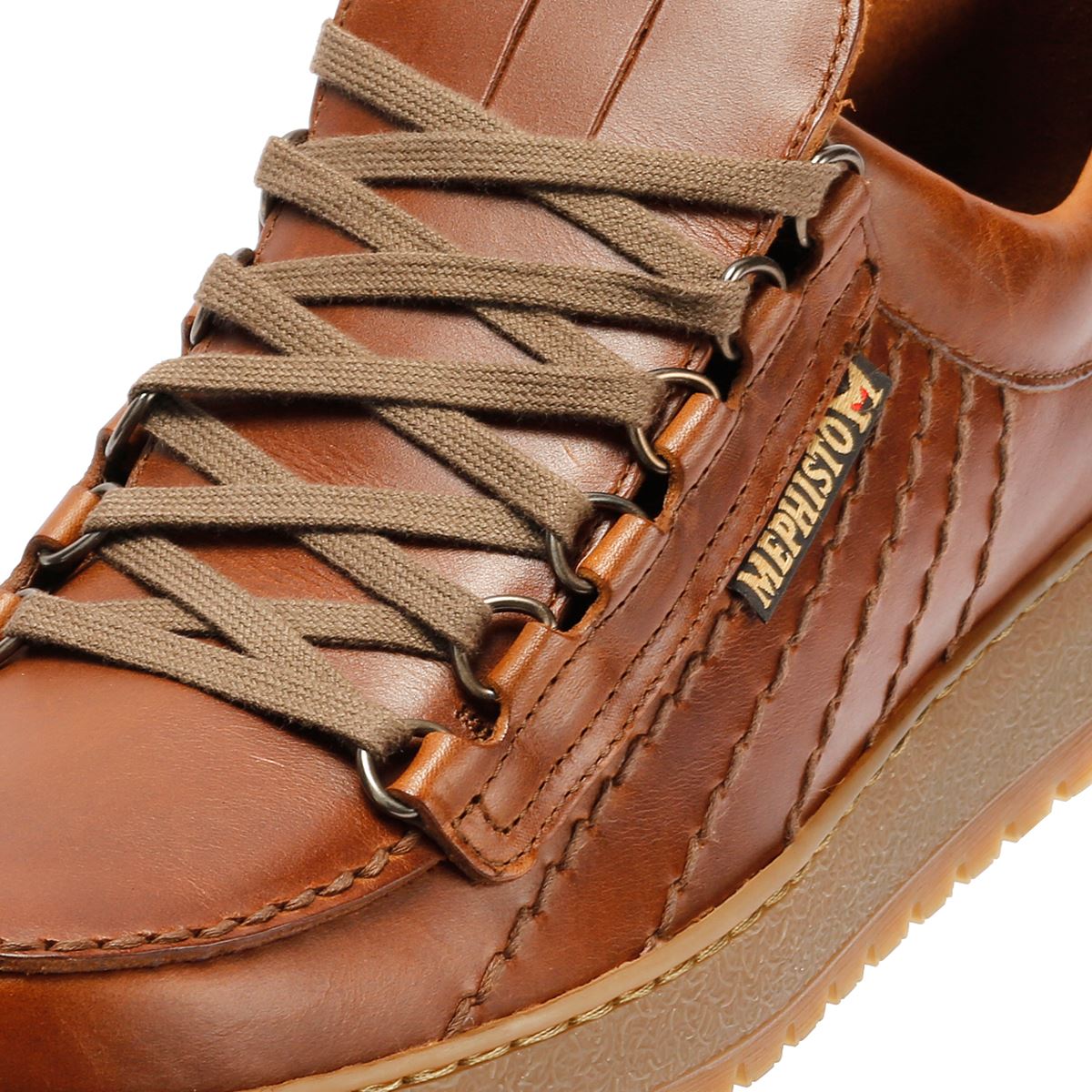 Mephisto Rainbow Heritage 4778 Chaussures En Cuir Pour Hommes Brunes À Lacets