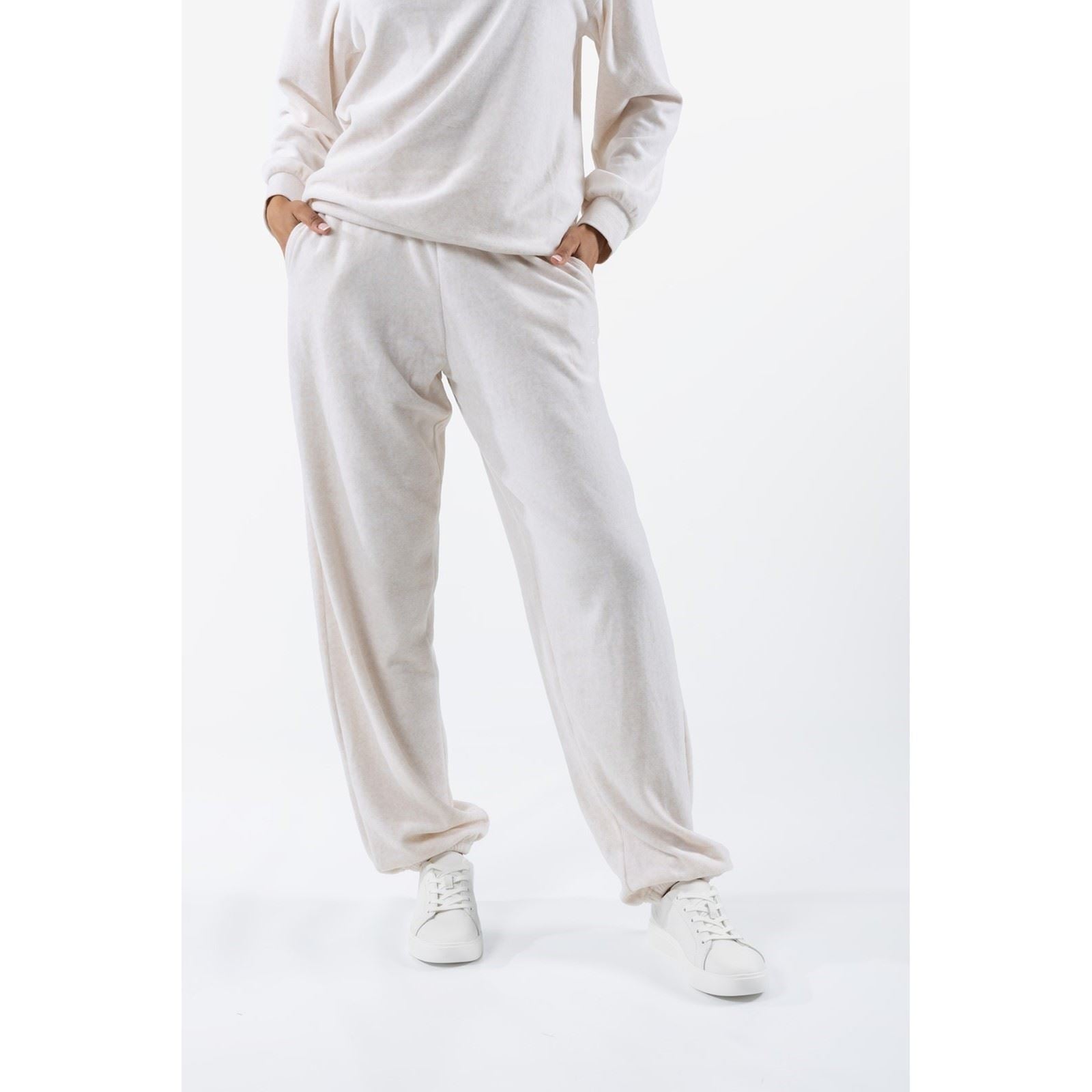 Juicy Couture Davidson Gold Pantalons De Jogging En Polyester Pour Femmes Crème