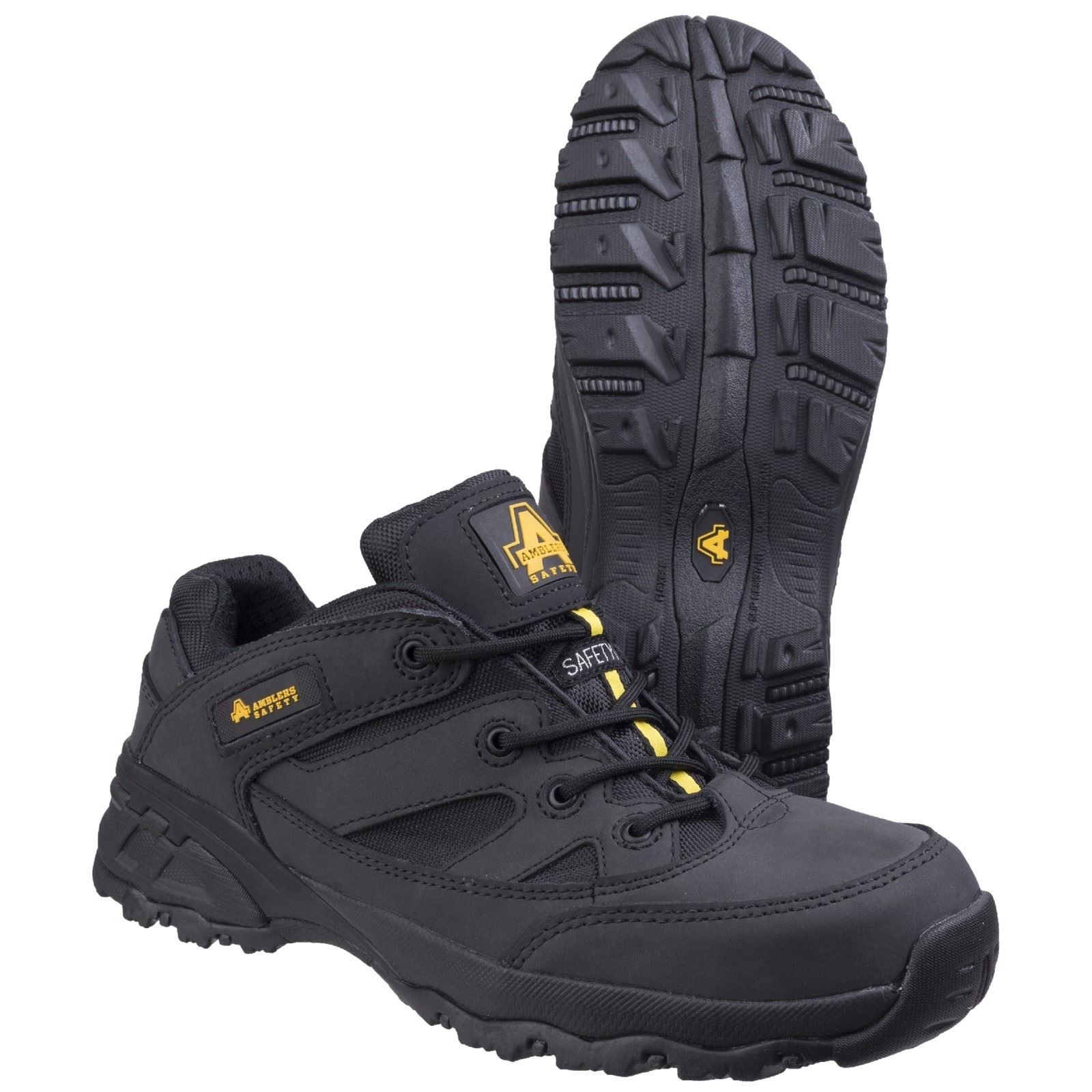 Amblers Safety Baskets De Sécurité En Nubuck Noir Fs68C