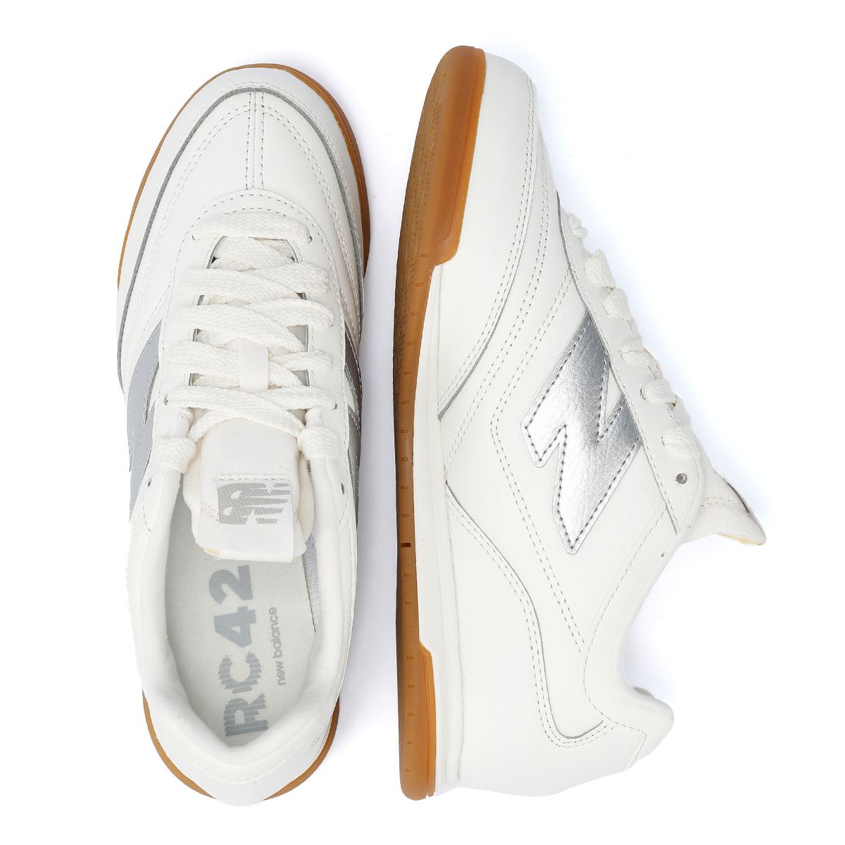 New Balance RC42 Baskets Sel Marin / Argent Métallisé En Cuir