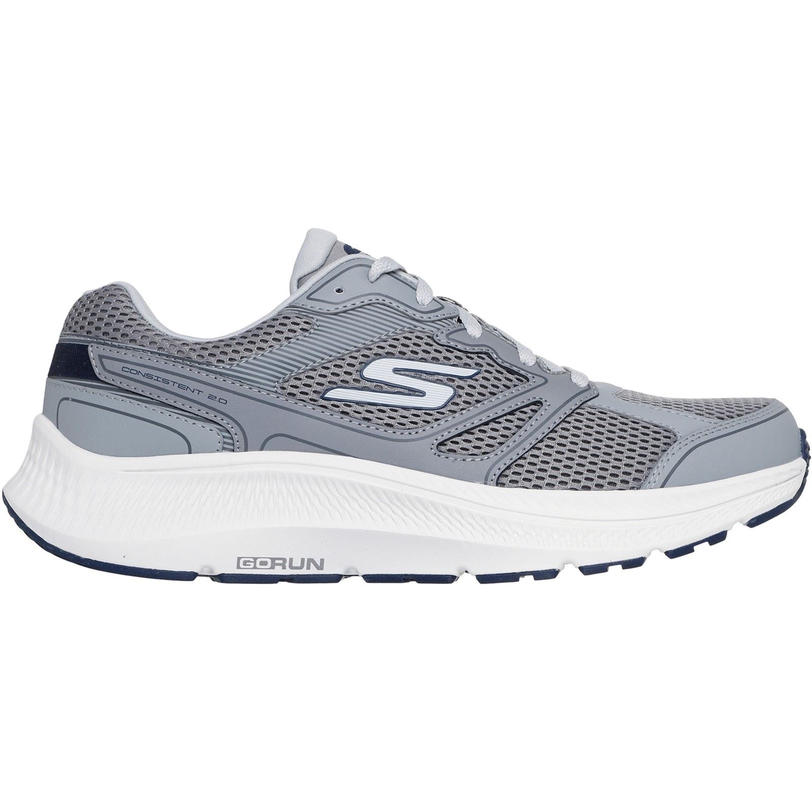 Skechers Go Run Consistent 2.0 Mapleton Baskets En Cuir Pour Hommes Grises