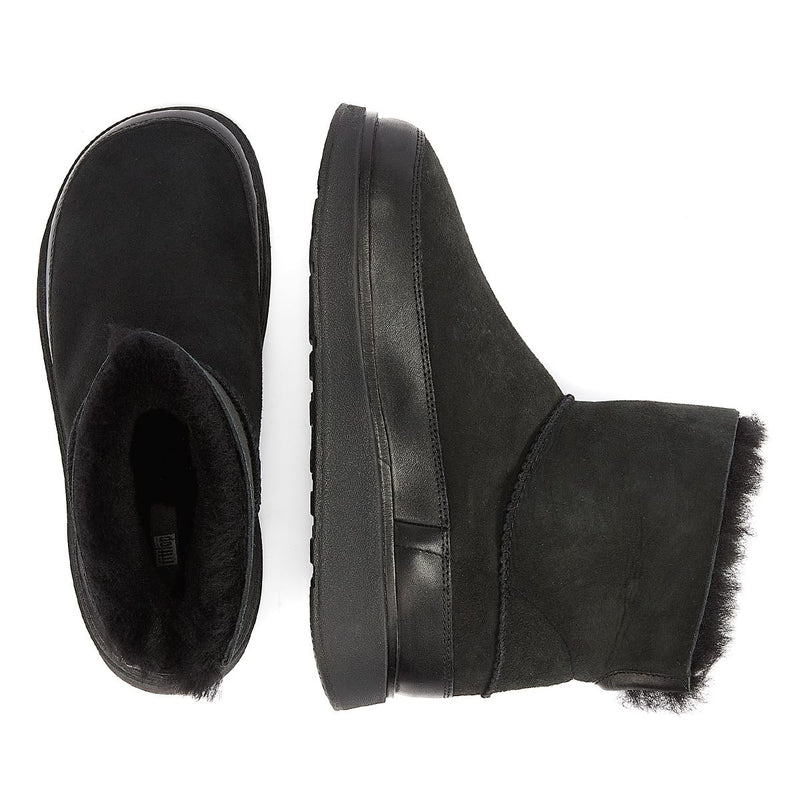 FitFlop Bottes Noires En Peau De Mouton Retournée Pour Femme