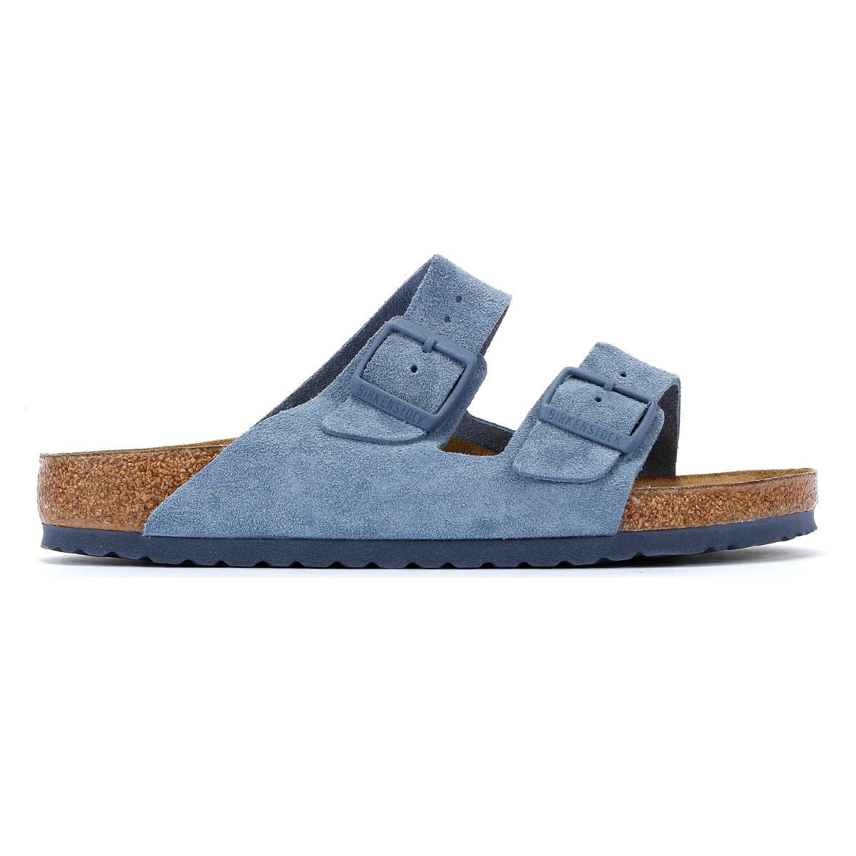 Birkenstock Arizona Sandales En Daim Bleu Élémentaire
