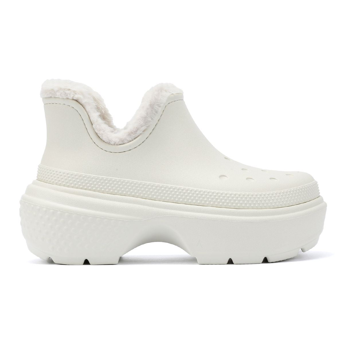 Crocs Stomp Lined Shorty Bottes Blanches Pour Femmes