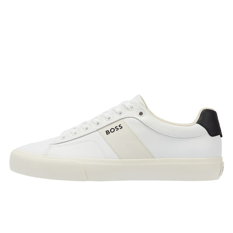 Boss Chaussures De Tennis Blanches Pour Hommes Aiden Open.