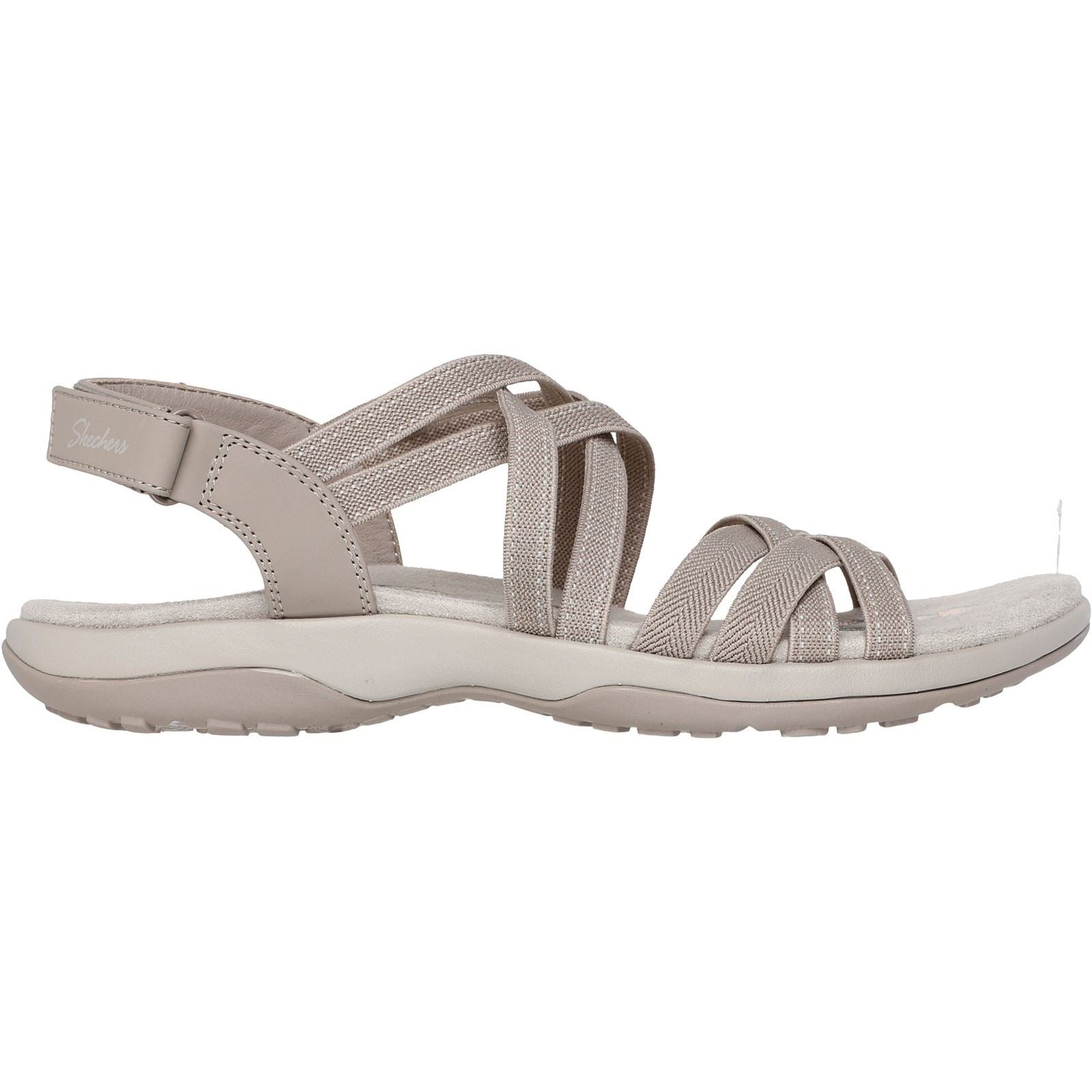 Skechers Reggae Slim - Summer Getaway Sandales Taupe En Polyester Pour Femmes