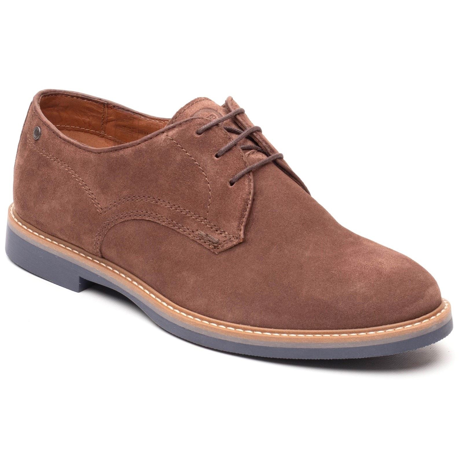 Base London Strand Chaussures En Cuir Pour Hommes Brunes À Lacets