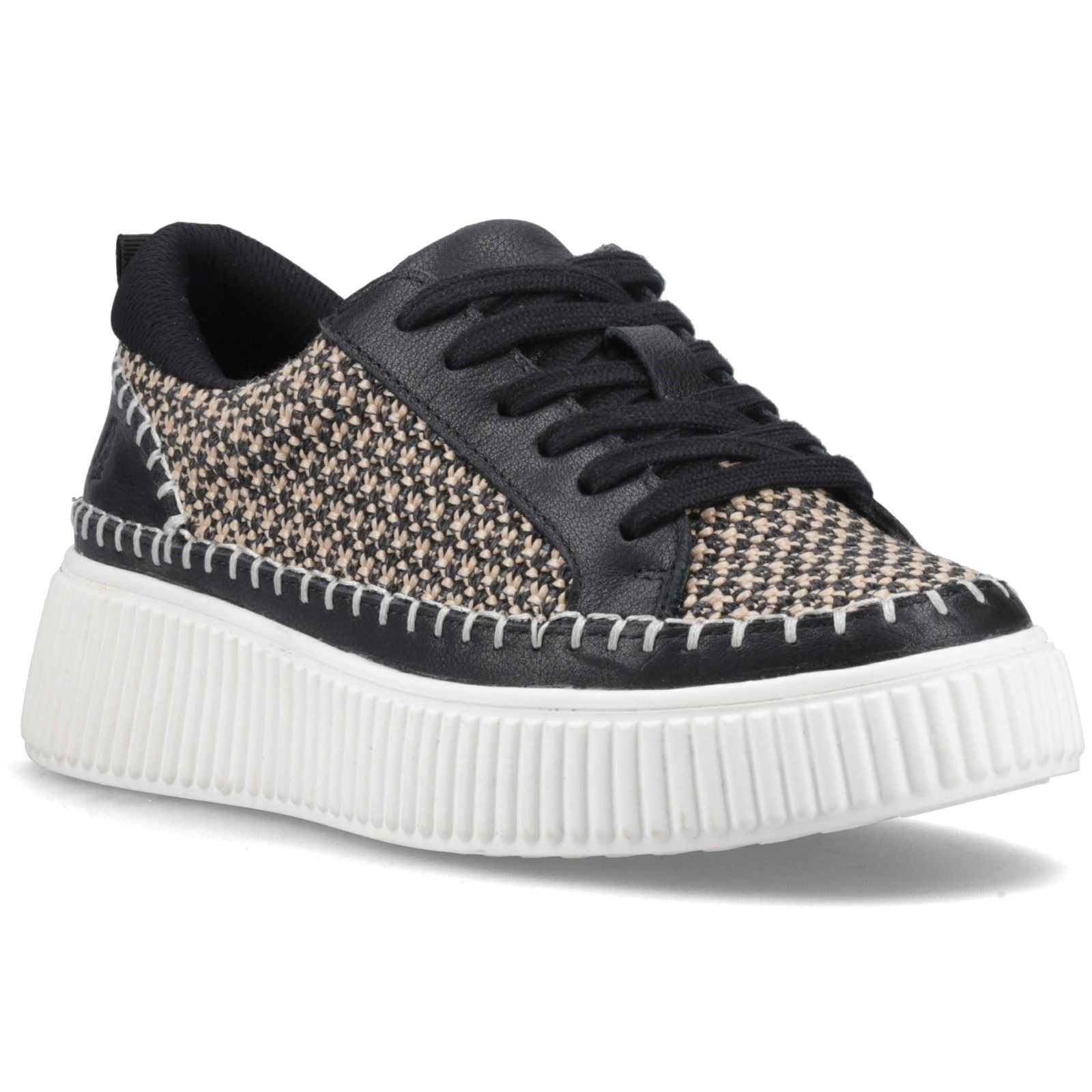 Hush Puppies Haisley Woven Baskets Noires En Textile Pour Femmes