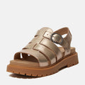 Timberland Clairemont Way Fisherman Sandales En Cuir Doré Pour Femme