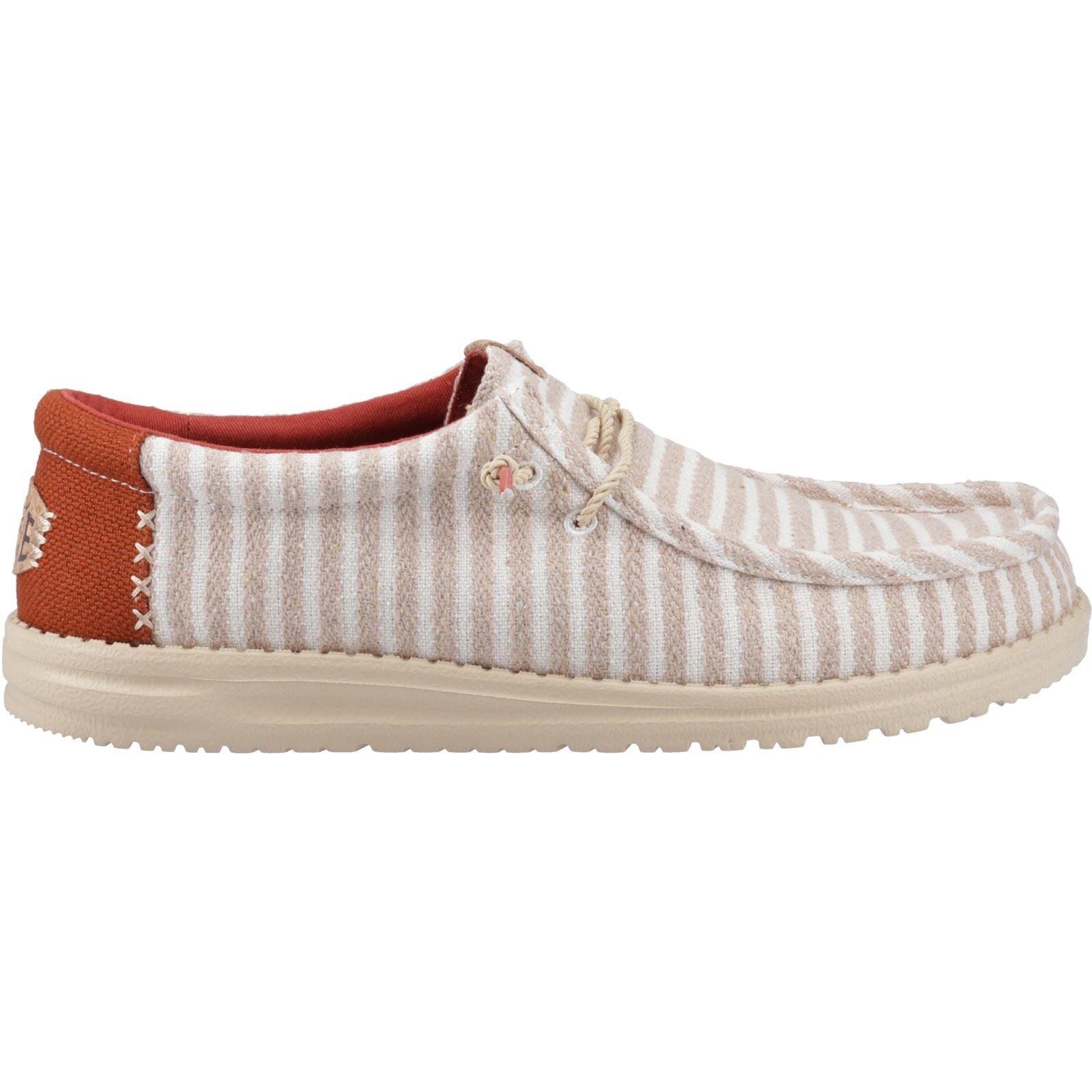 HEYDUDE Wally Resort Mocassins Pour Hommes En Mélange De Polyester Multi/Rouge Chili