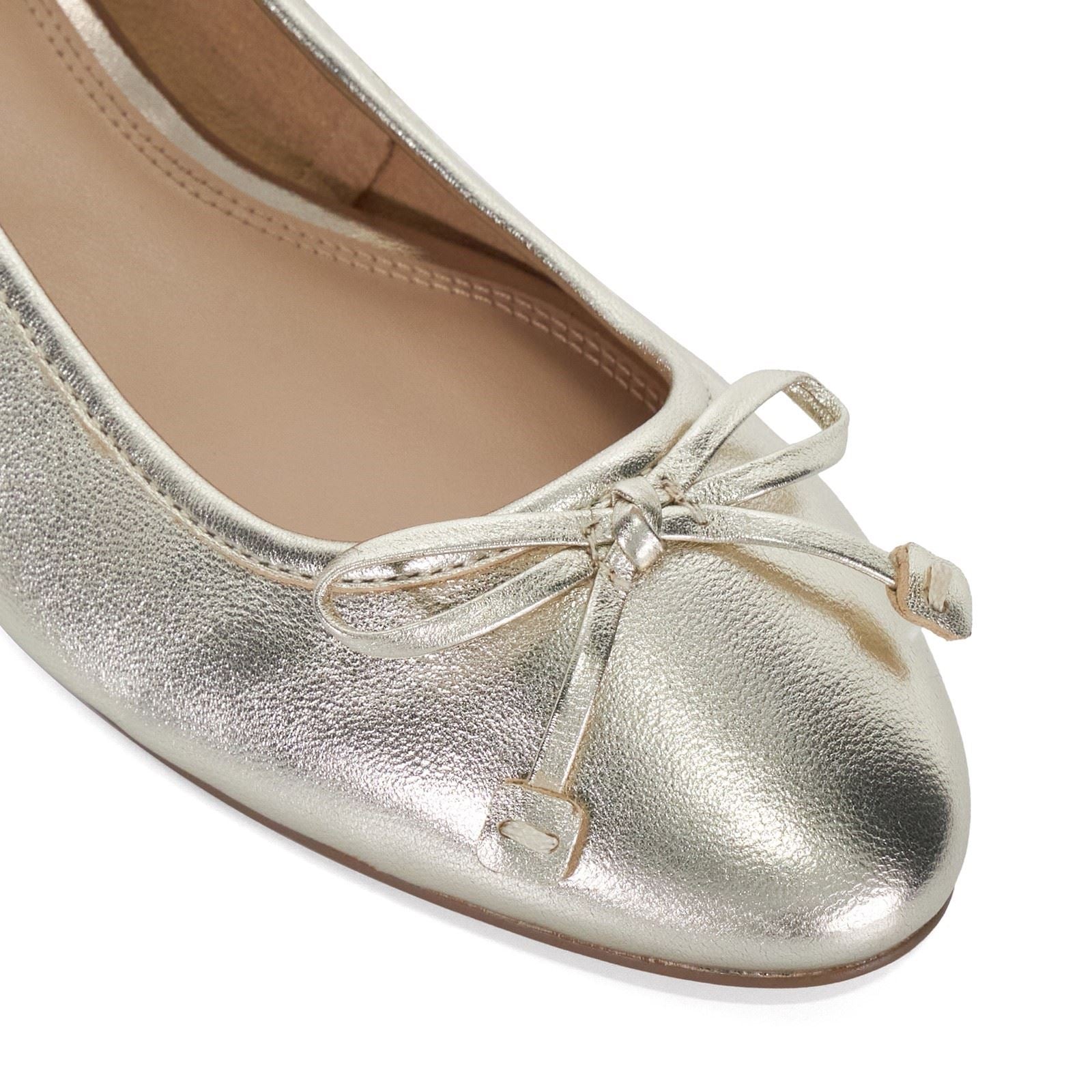 Dune Hollies Talons En Cuir Pour Femmes Dorés