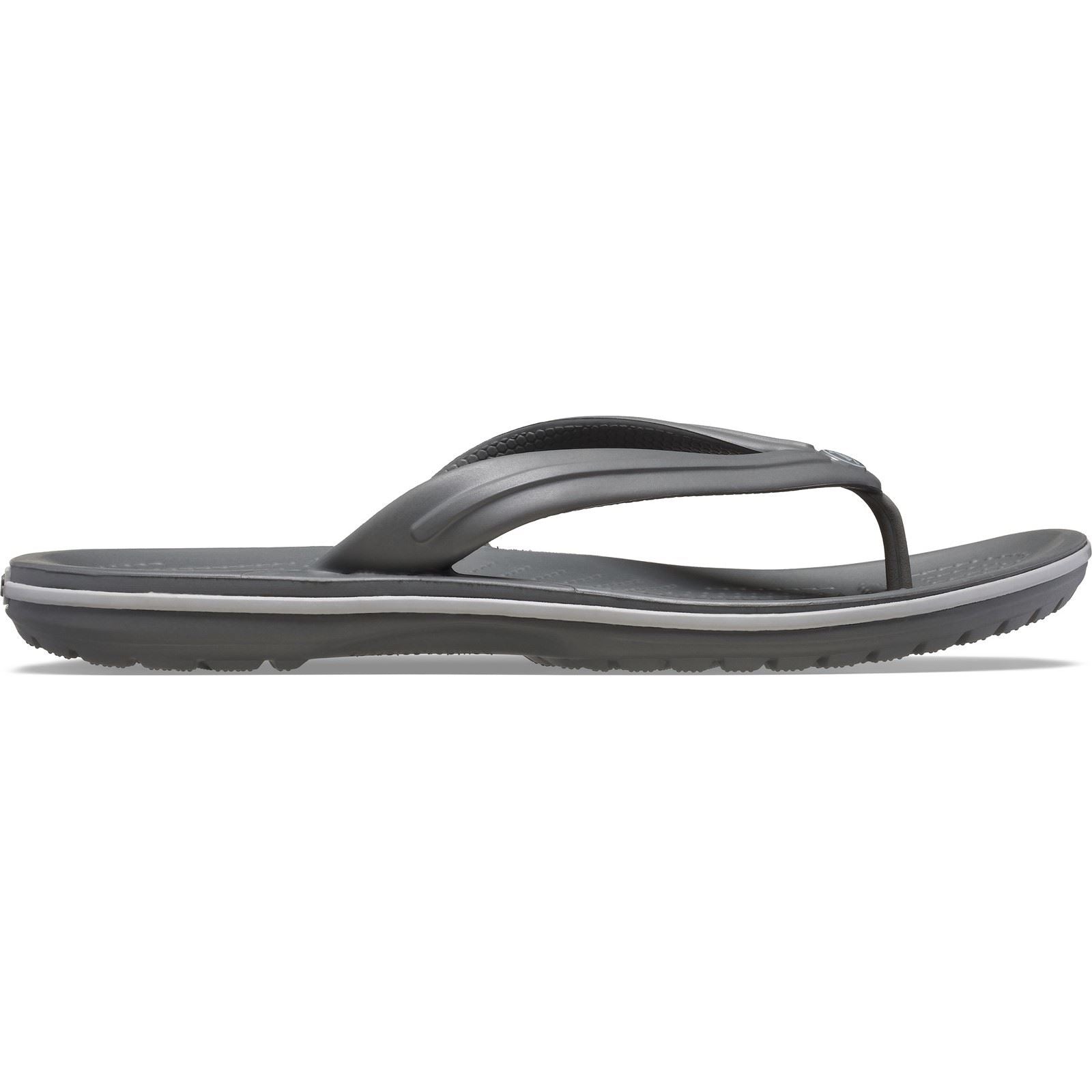 Crocs Crocband Flip Tongs En Thermoplastique Pour Hommes Gris Ardoise/Fumée