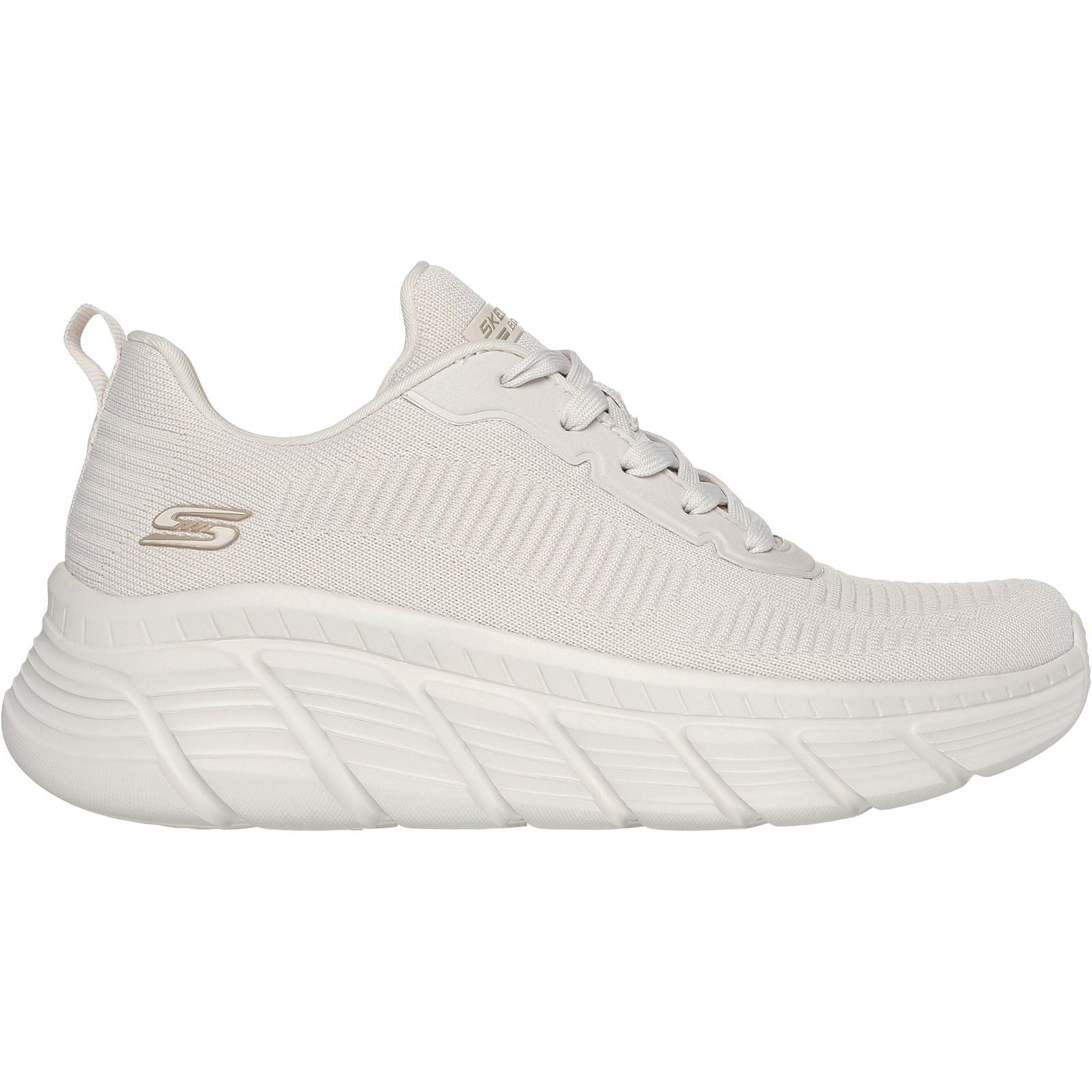 Skechers Bobs B Flex Hi Flying Chaussures De Sport Pour Femmes En Toile Blanc Cassé