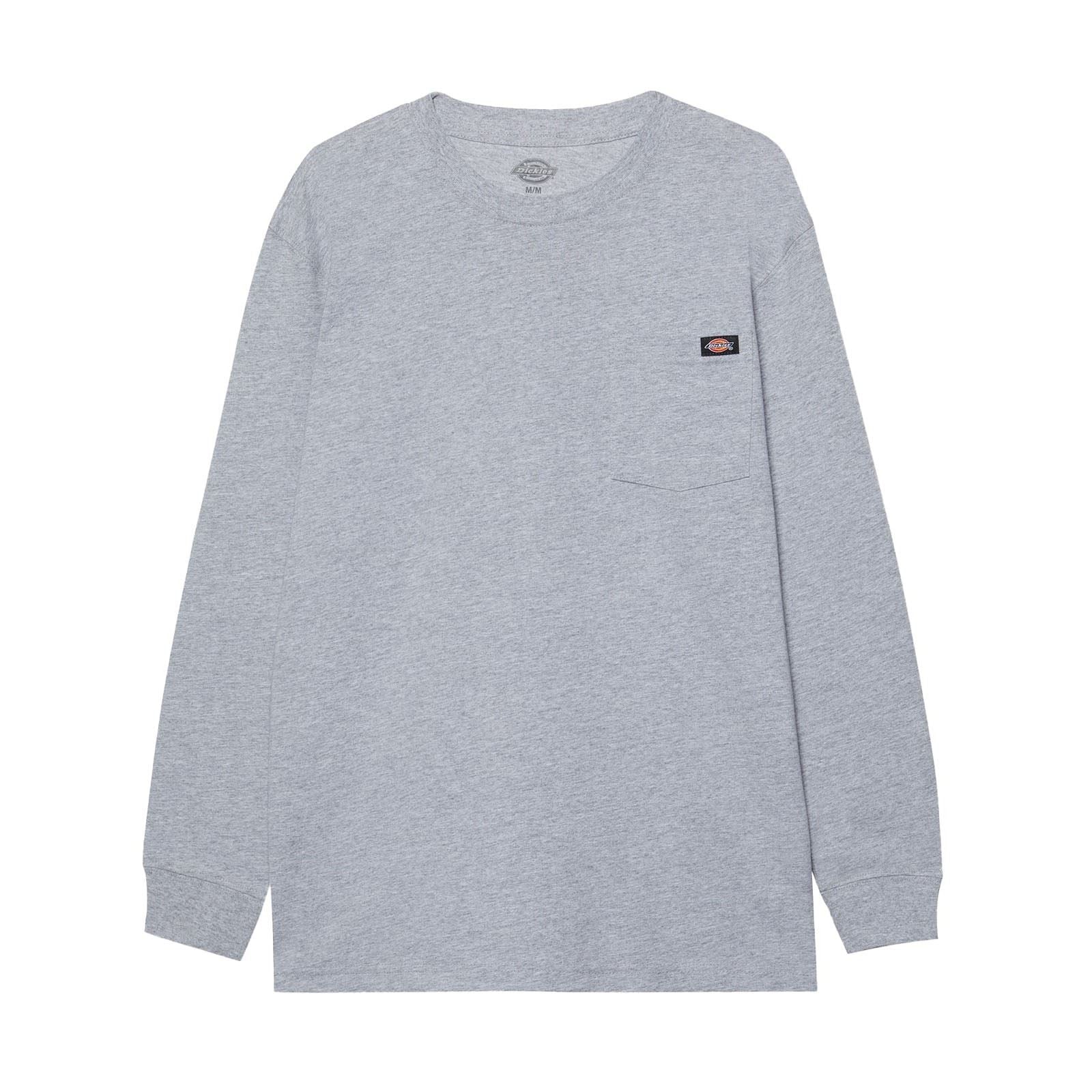 Dickies Pocket Tee Long Sleeve T-Shirt Gris En Coton Pour Homme