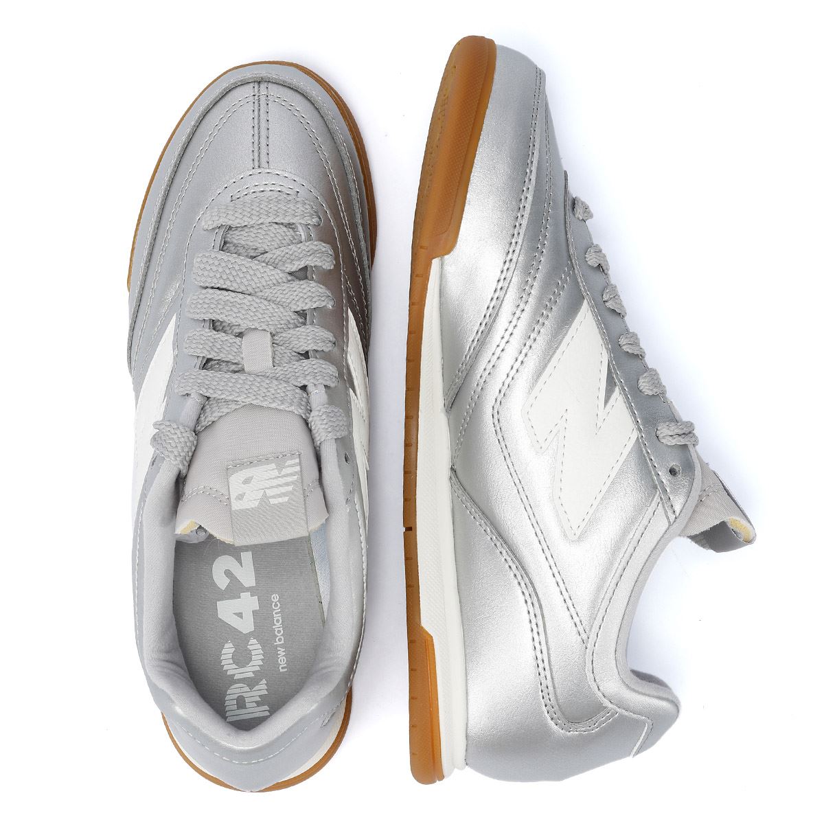 New Balance RC42 Baskets en cuir argenté