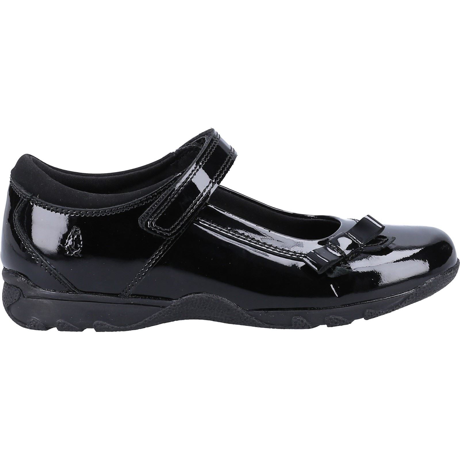 Hush Puppies CARRIE SCHOOL SHOE SNR Chaussures Noires Pour Filles En Cuir