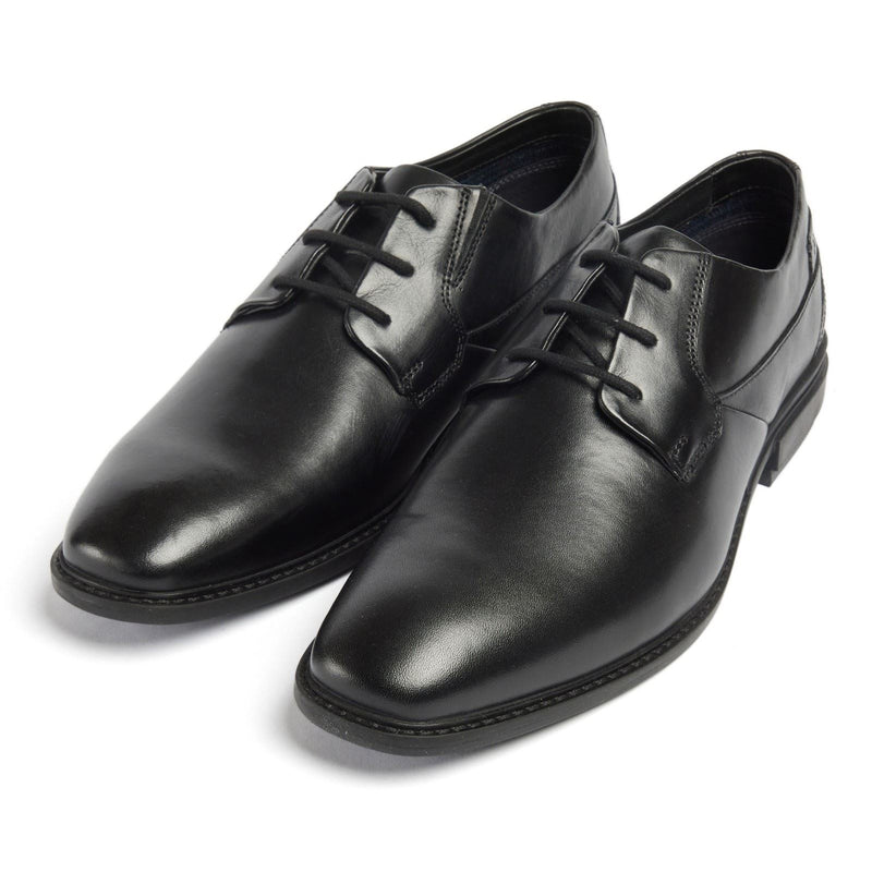 Pod Smyth Chaussures En Cuir Noir À Lacets Pour Hommes