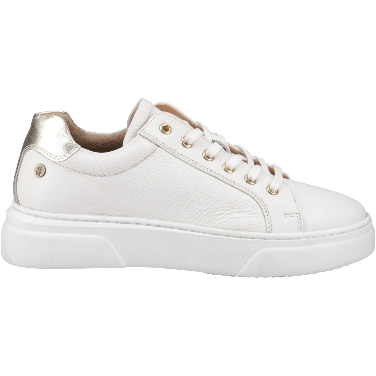 Hush Puppies Kathryn Baskets Blanches En Cuir Pour Femmes