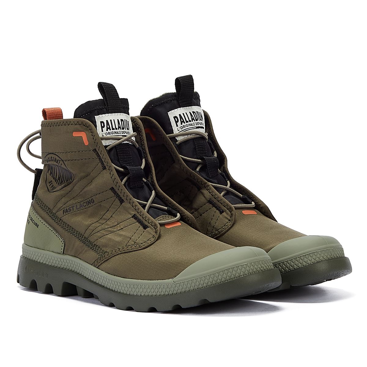 Palladium Pampa Travel Lite Bottes En Nylon Olive Pour Homme