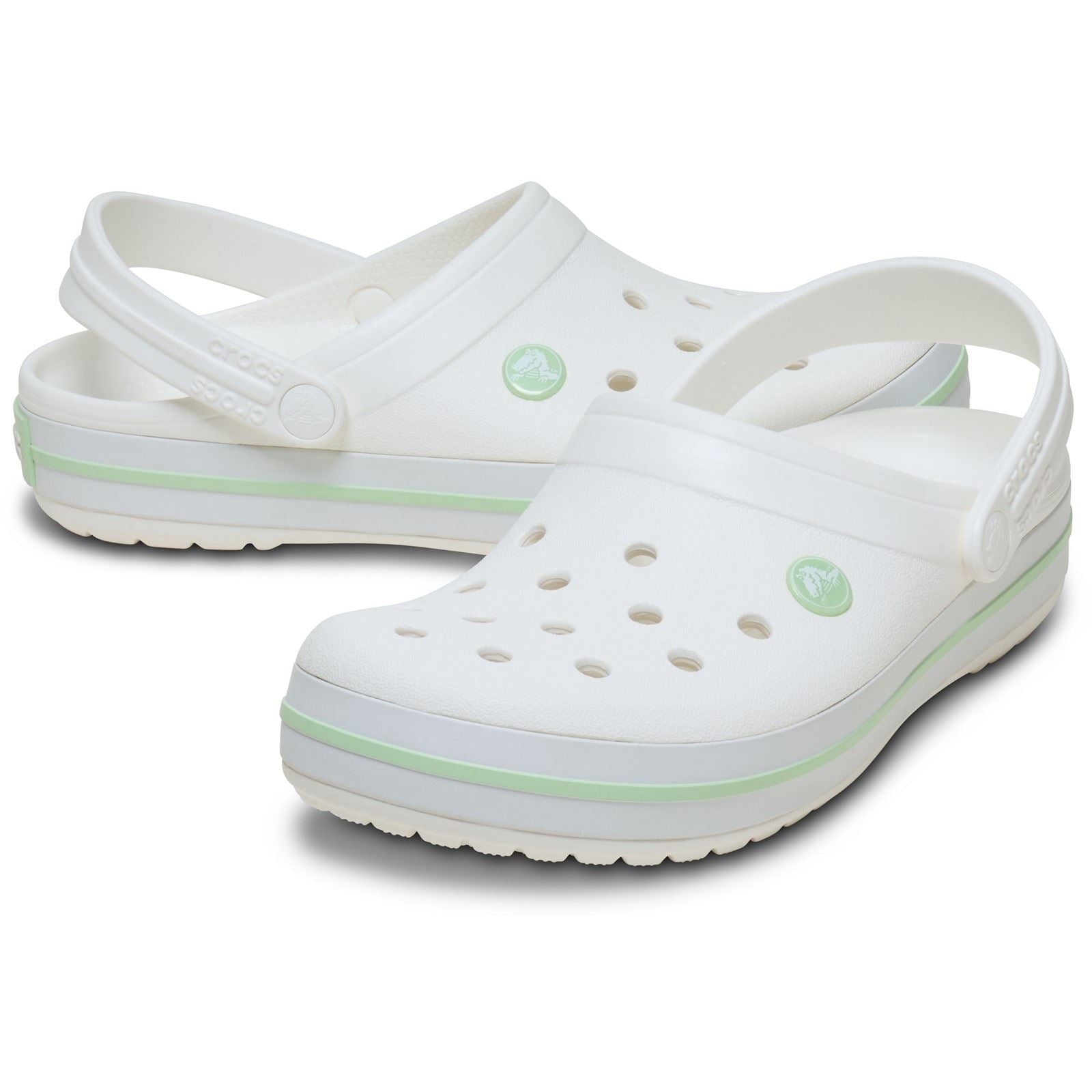 Crocs Crocband Sabots Eva Femme Blanc/Vert Serein